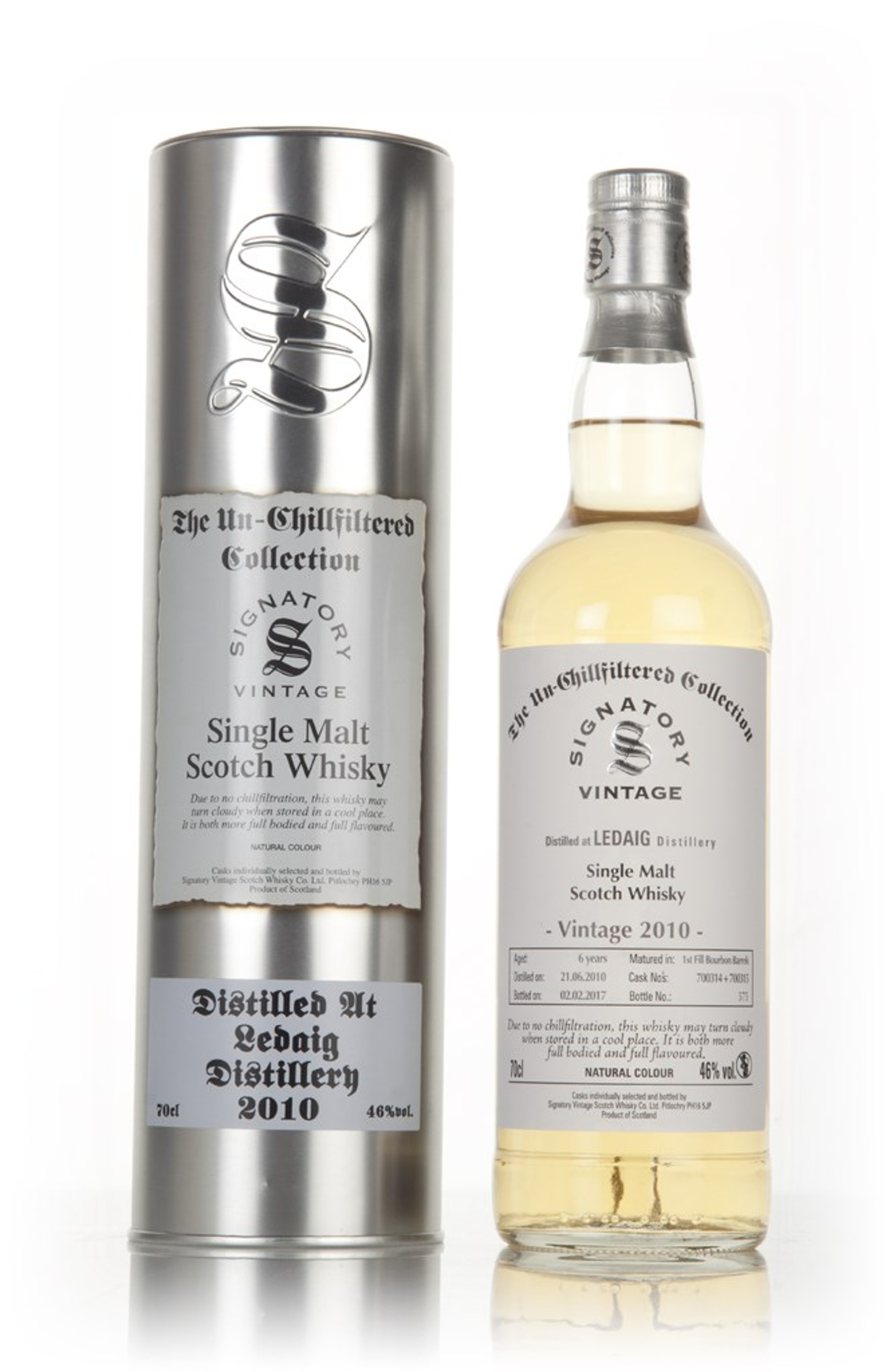 Ledaig 6 Year Old 2010 (casks 700314 & 700315) - Un-Chillfiltered Collection (Signatory) 70cl
