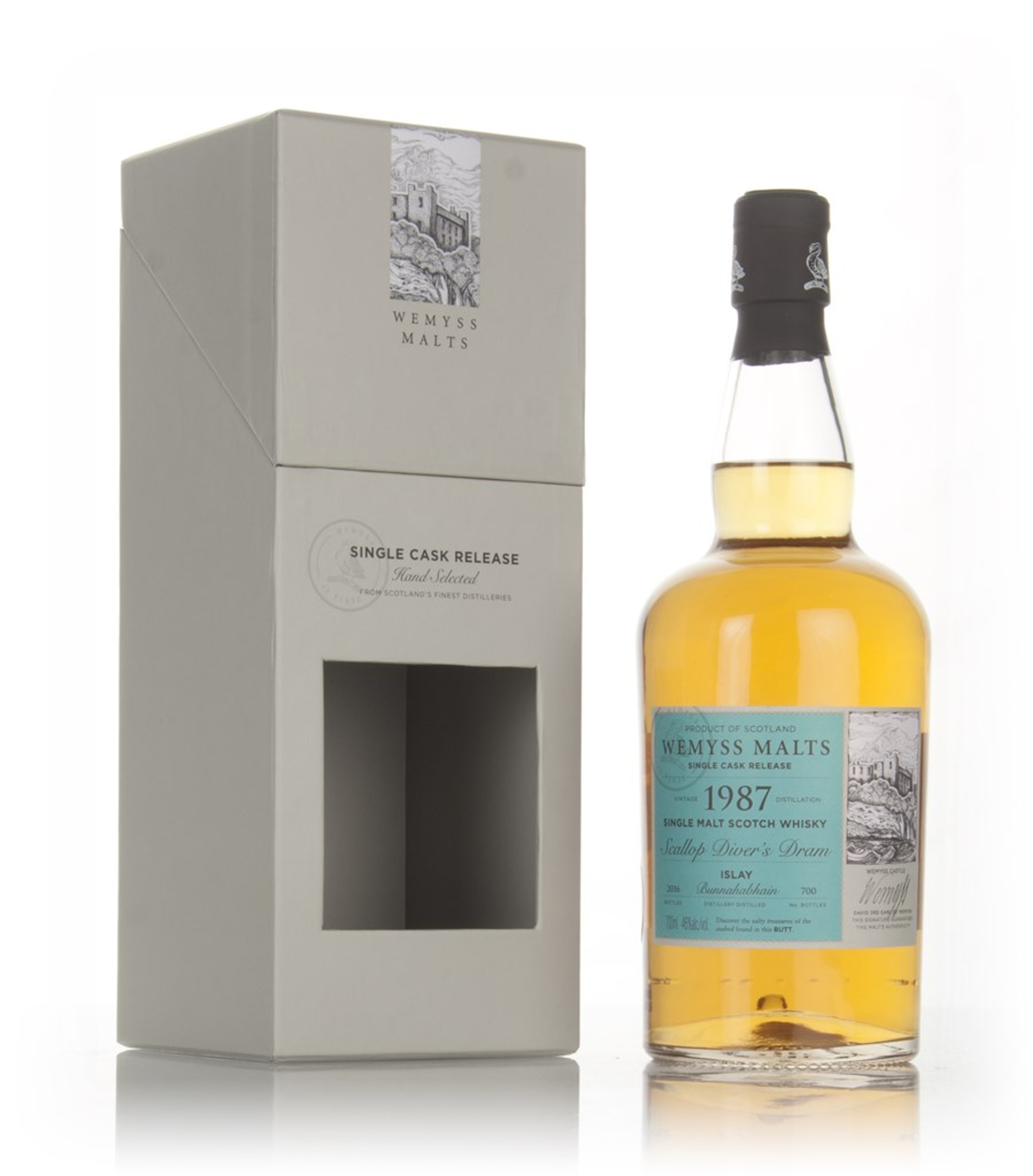 Scallop Diver's Dram 1987 (bottled 2016) - Wemyss Malts (Bunnahabhain) 70cl