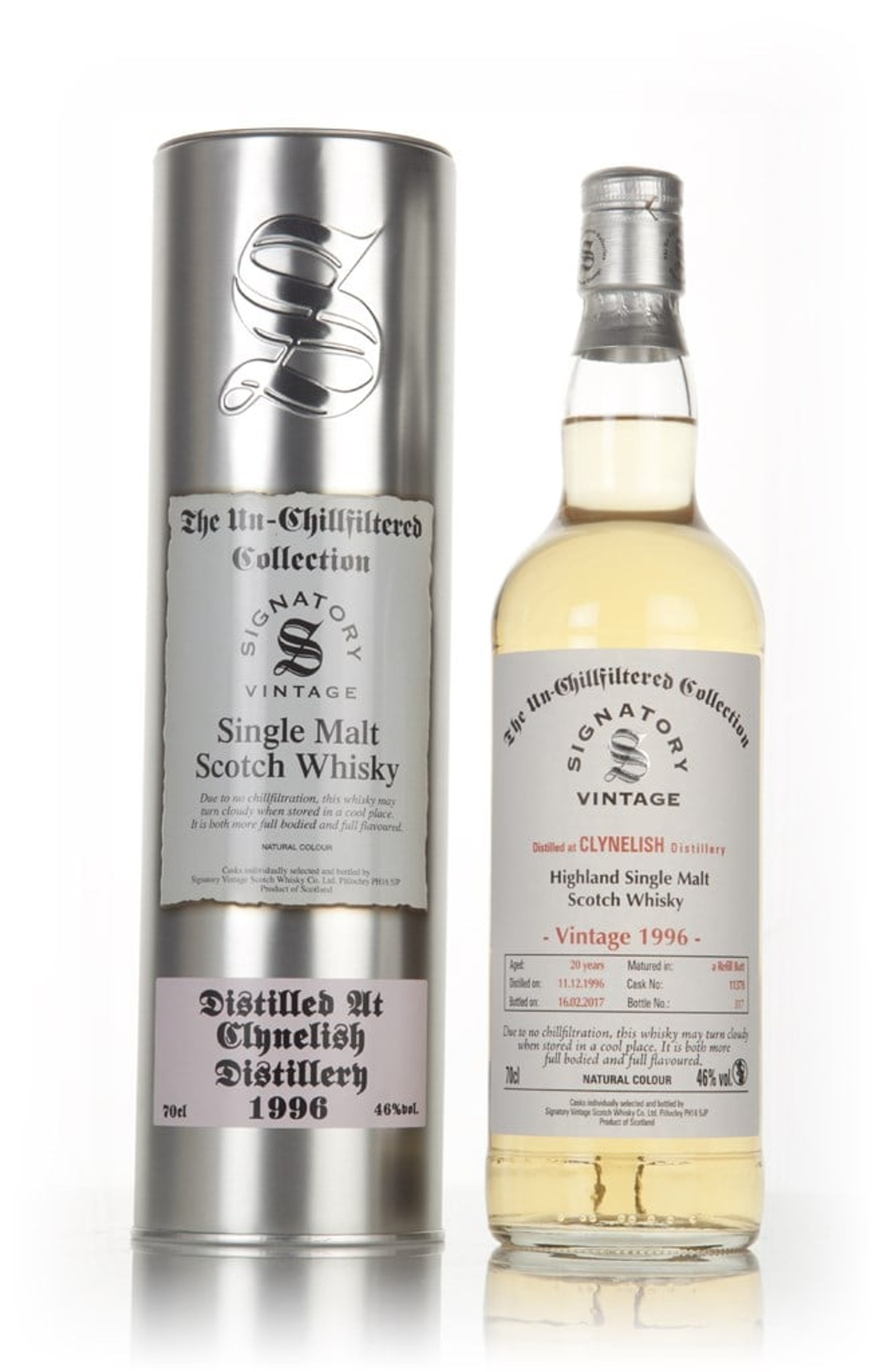 Clynelish 20 Year Old 1996 (casks 11378) - Un-Chillfiltered Collection (Signatory) 70cl