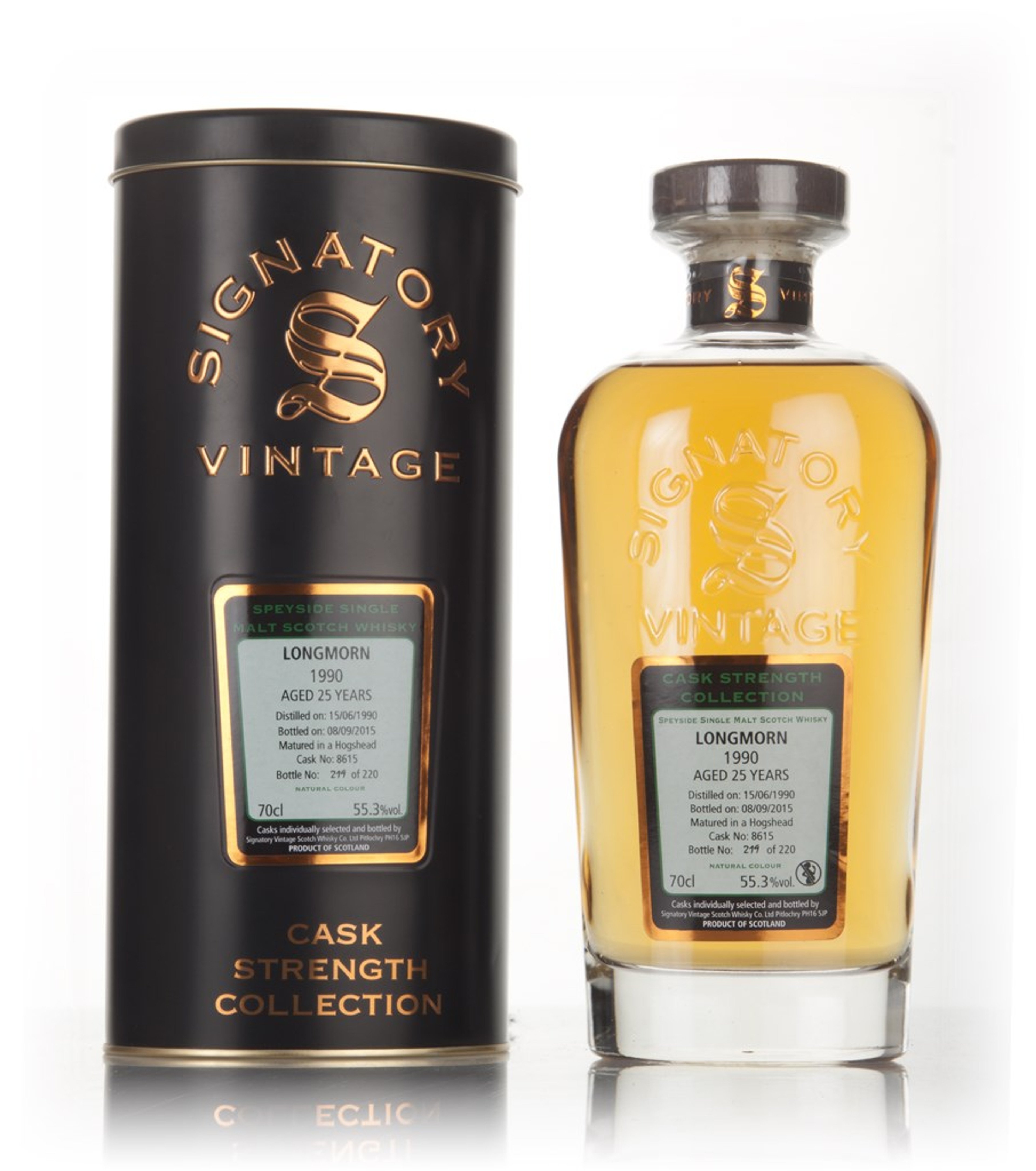 Longmorn 25 Year Old 1990 (cask 8615) - Cask Strength Collection (Signatory) 70cl