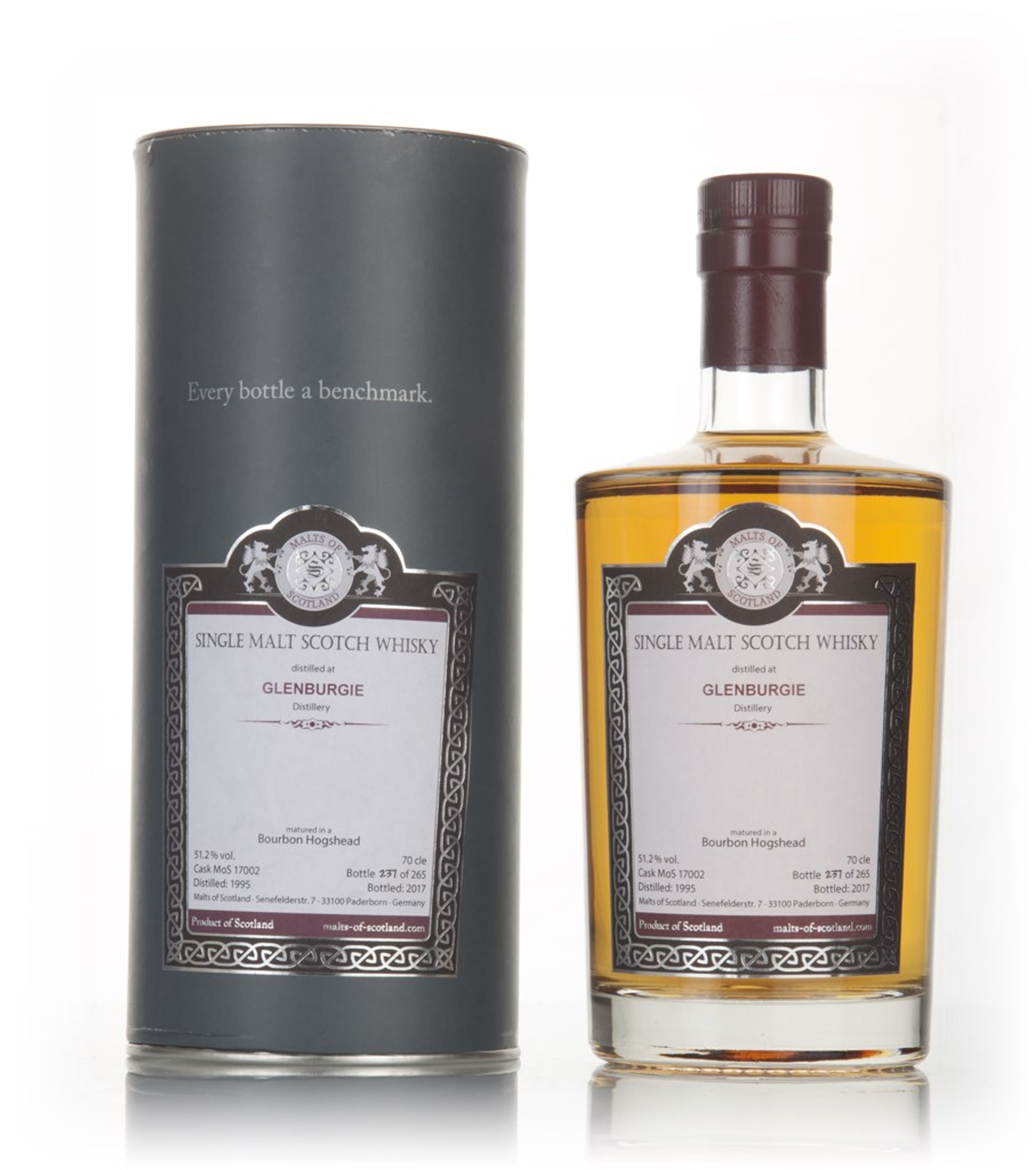 Glenburgie 1995 (bottled 2017) (cask 17002) - Malts of Scotland 70cl