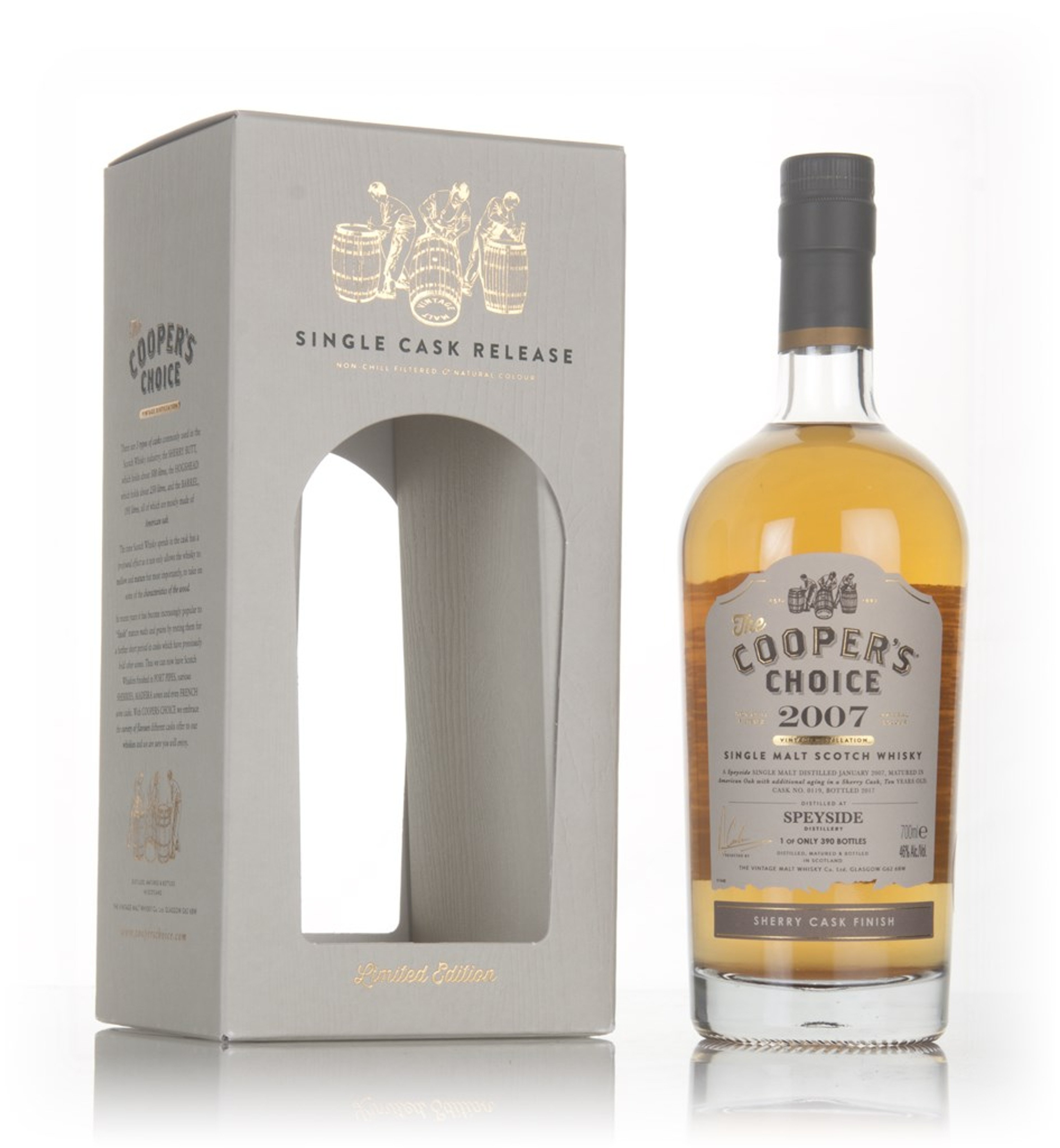 Speyside 10 Year Old 2007 (cask 0119) - The Cooper's Choice (The Vintage Malt Whisky Co.) 70cl