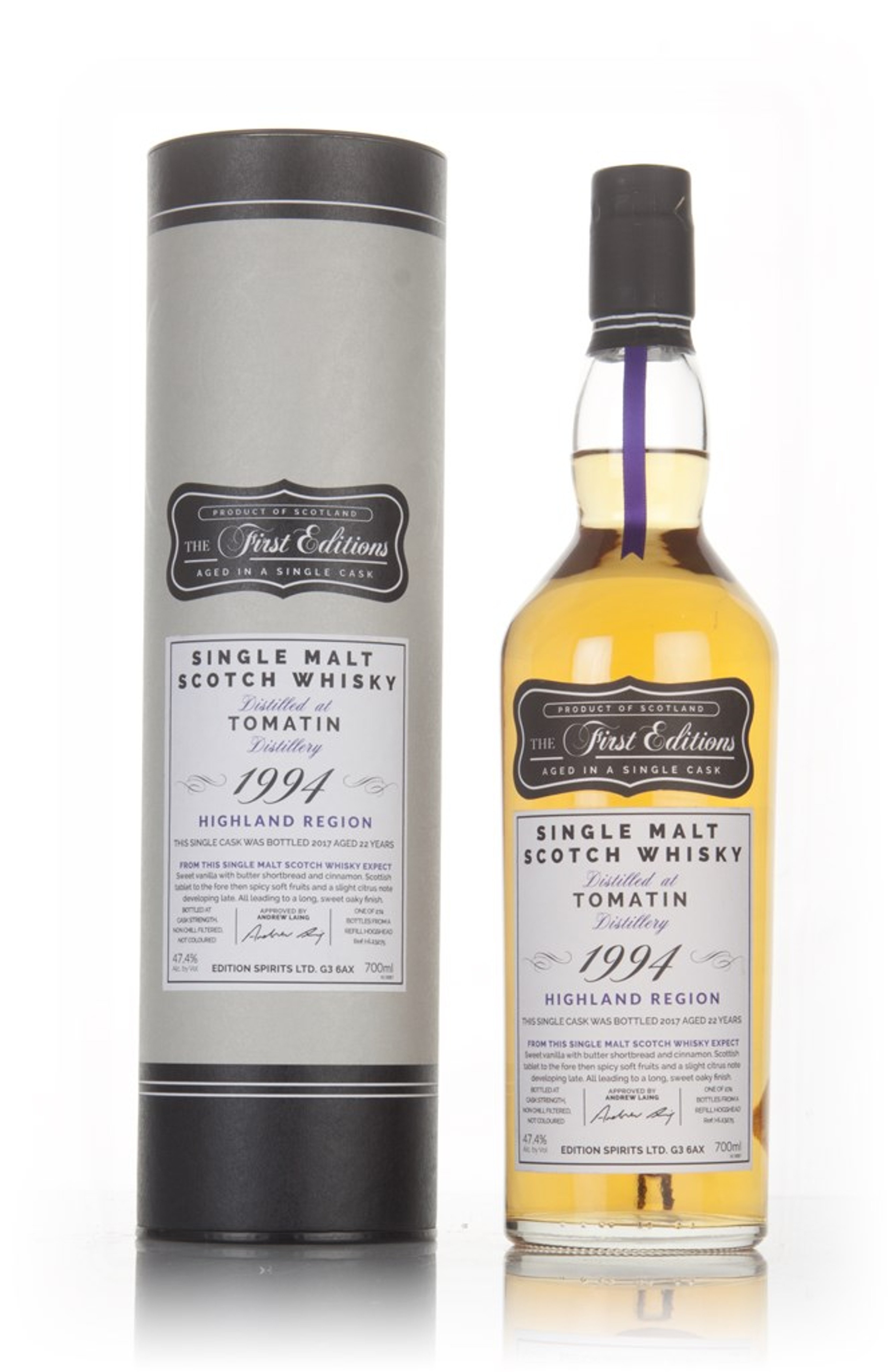 Tomatin 22 Year Old 1994 - The First Editions (Hunter Laing) 70cl