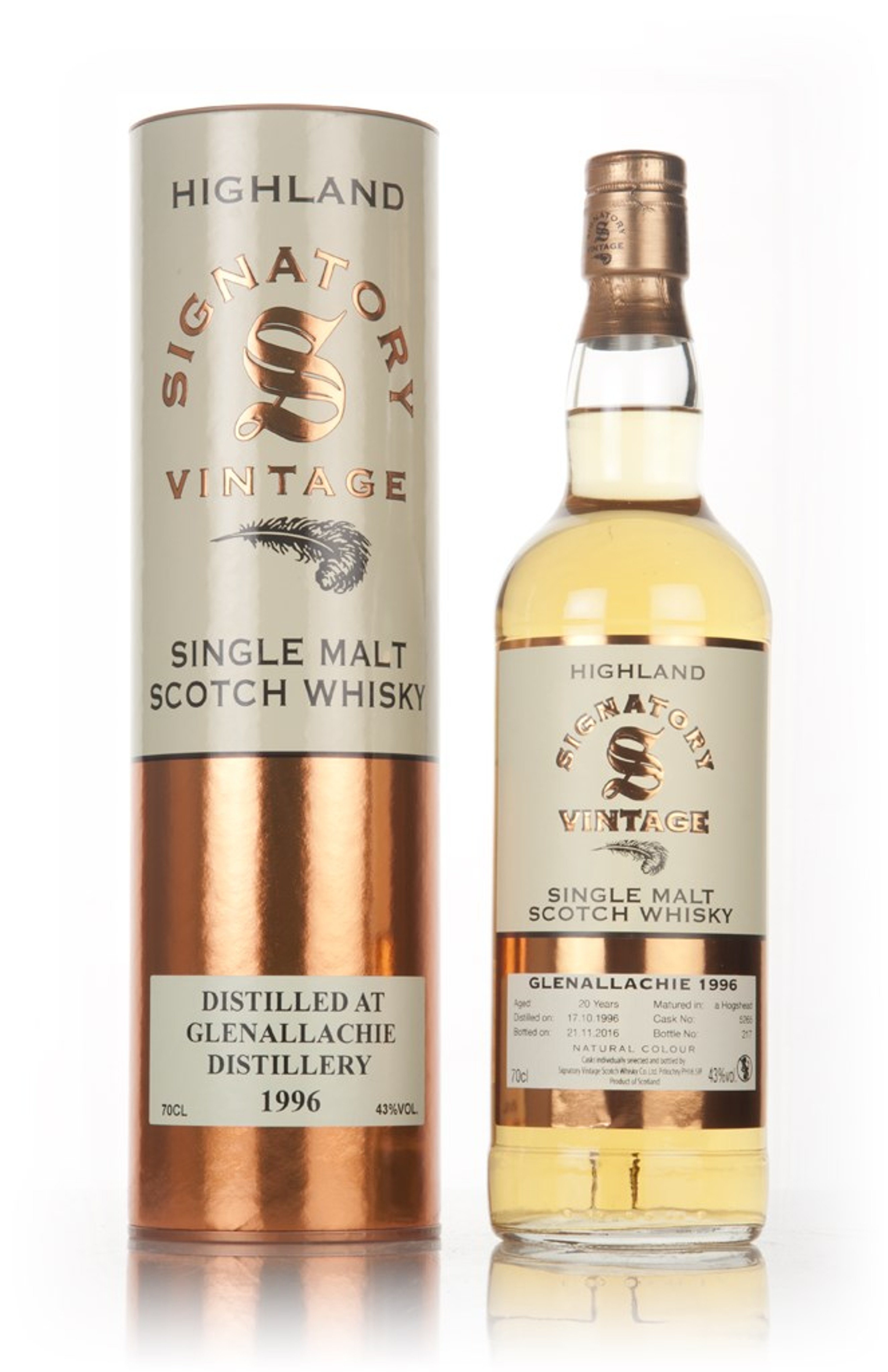 Glenallachie 20 Year Old 1996 (cask 5265) (Signatory) 70cl