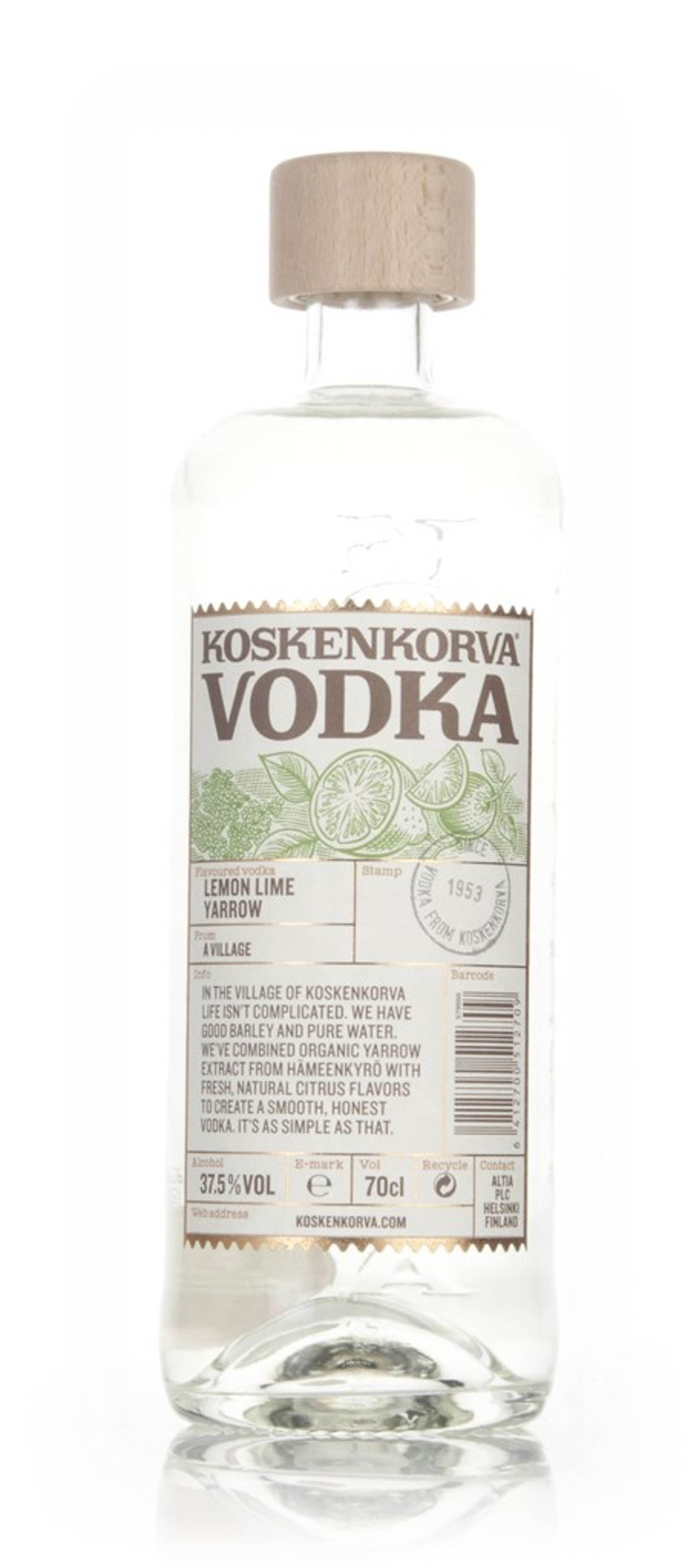 Koskenkorva Vodka  - Lemon Lime Yarrow 70cl