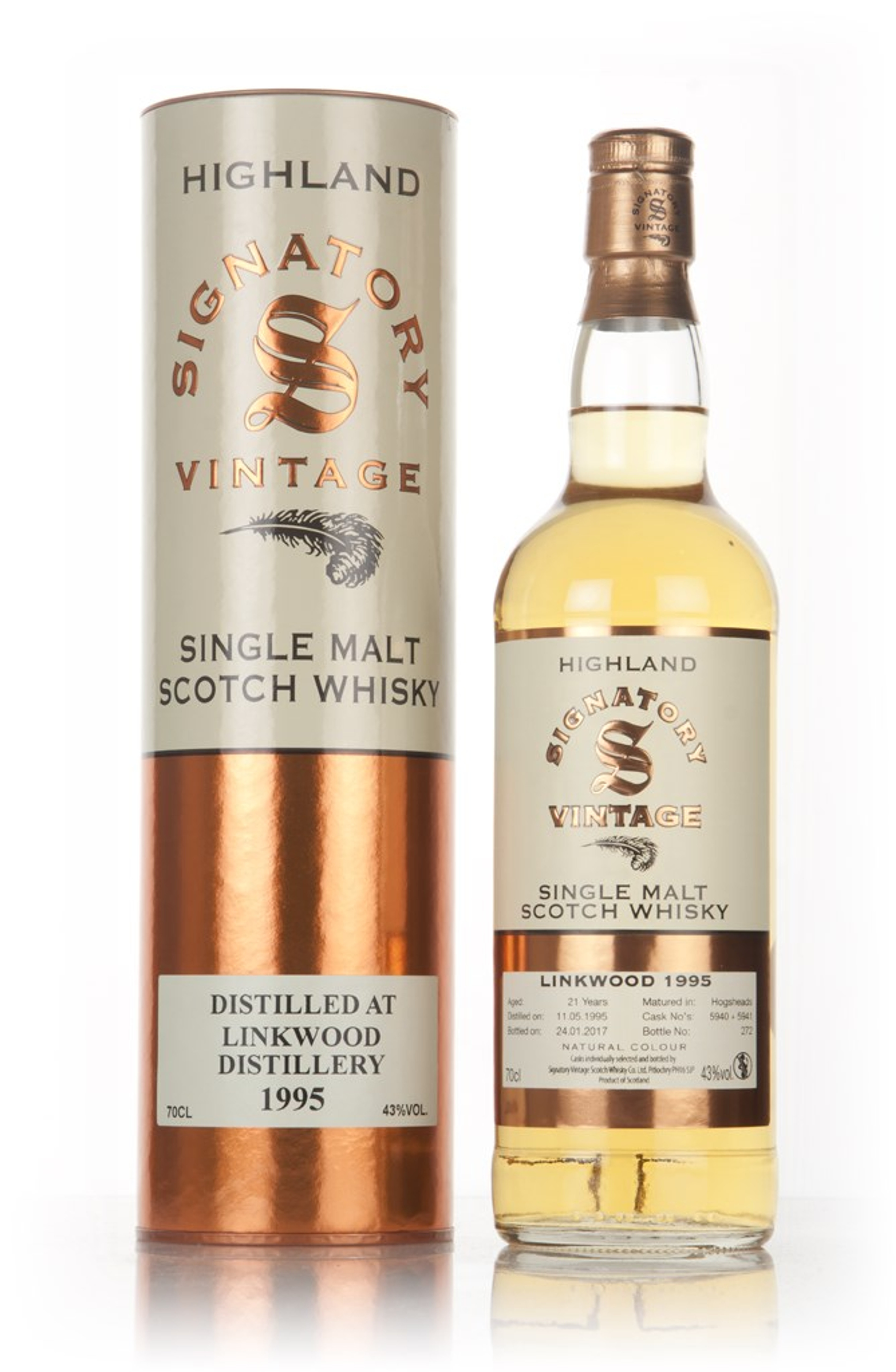 Linkwood 21 Year Old 1995 (casks 5940 & 5941) (Signatory) 70cl
