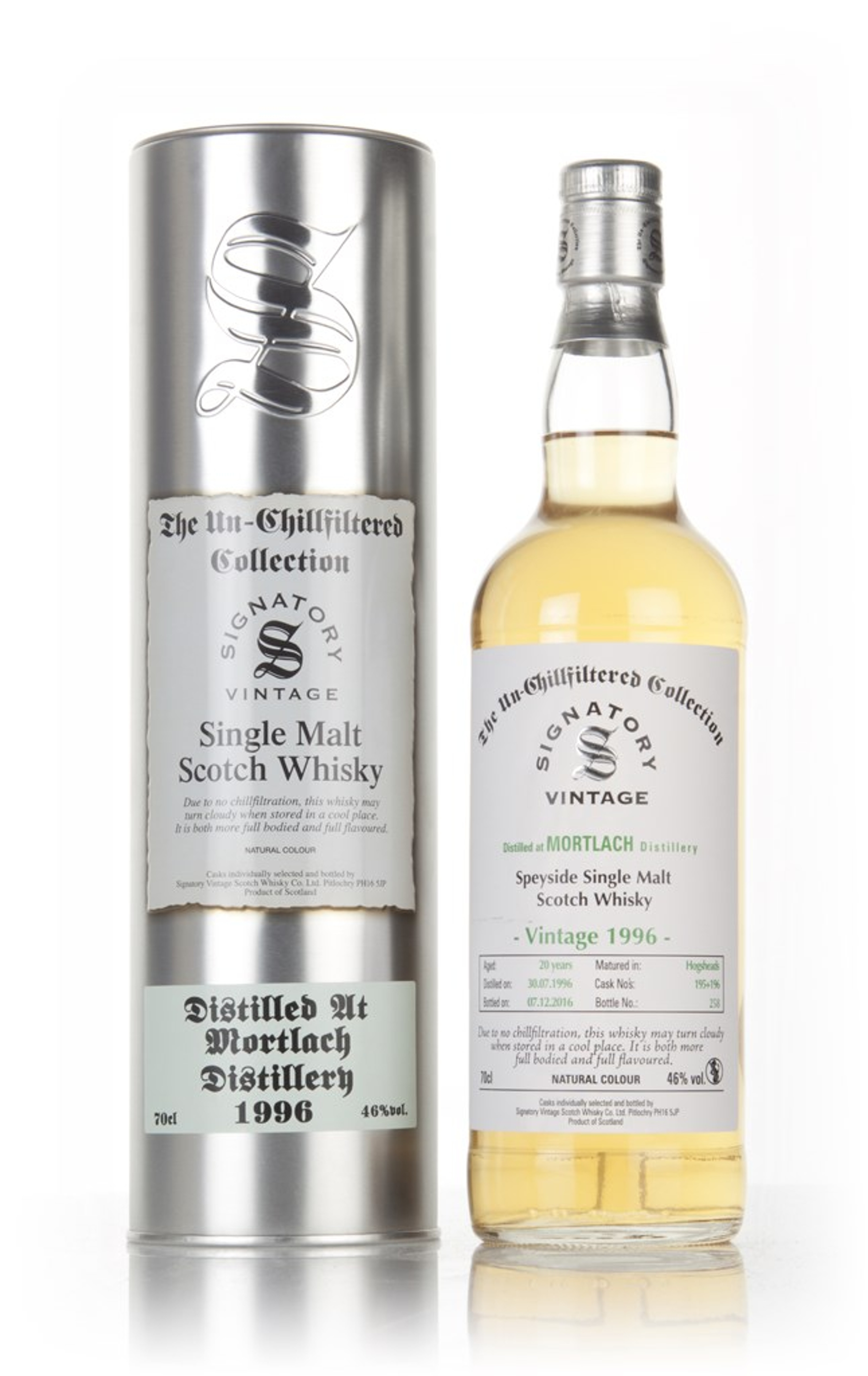 Mortlach 20 Year Old 1996 (casks 195 & 196) - Un-Chillfiltered Collection (Signatory) 70cl