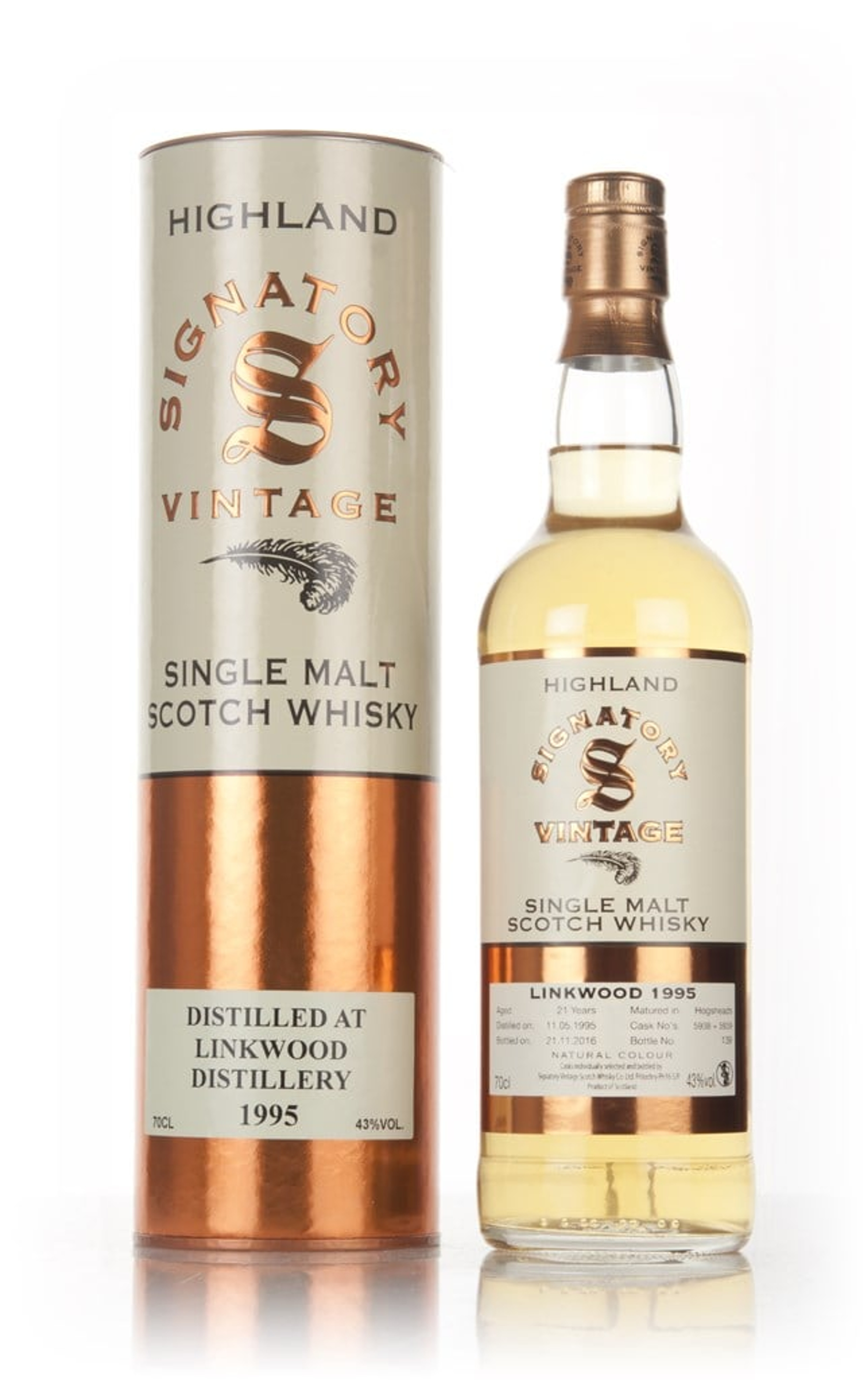 Linkwood 21 Year Old 1995 (casks 5938 & 5939) (Signatory) 70cl