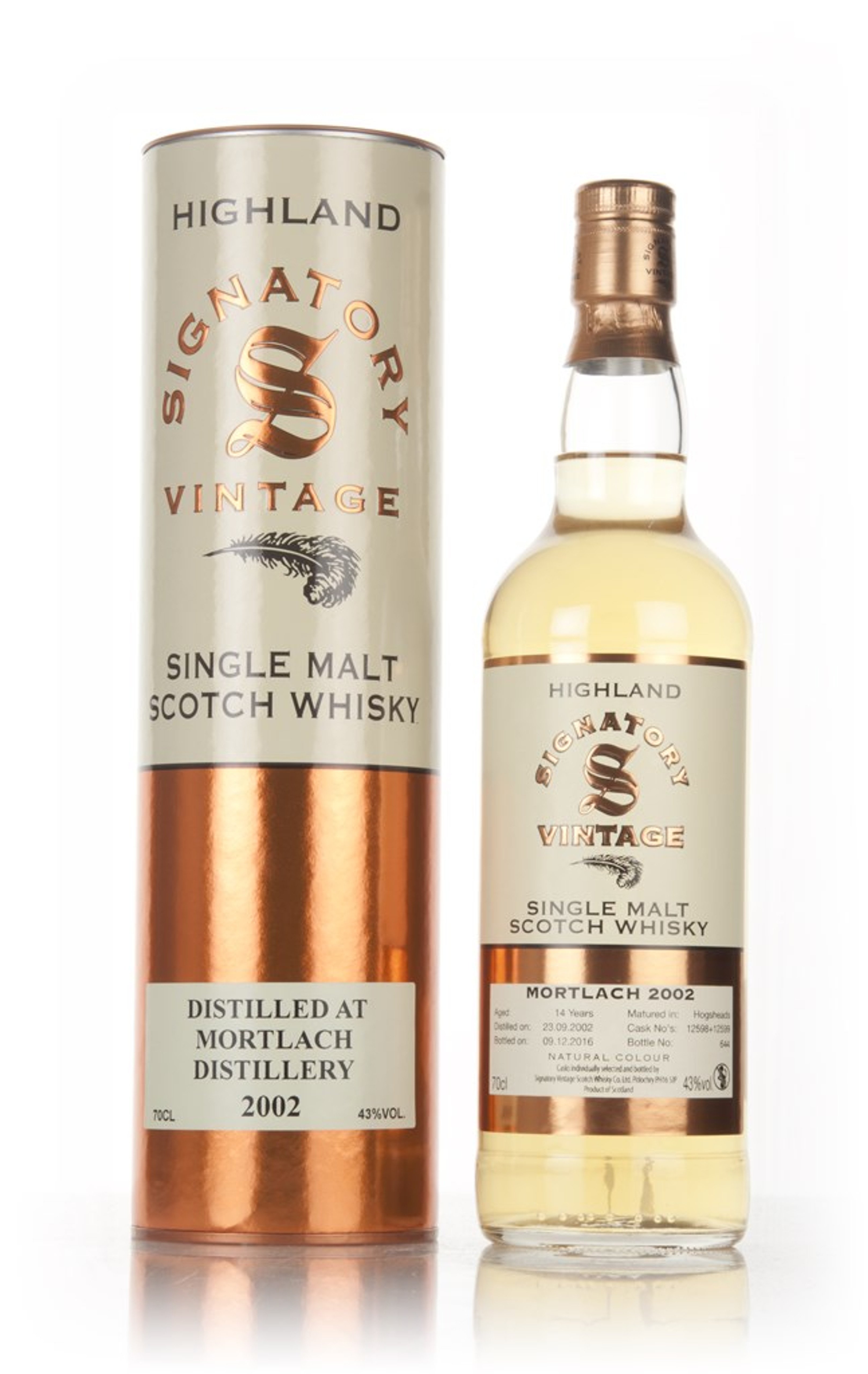 Mortlach 14 Year Old 2002 (casks 12598 & 12599) (Signatory) 70cl