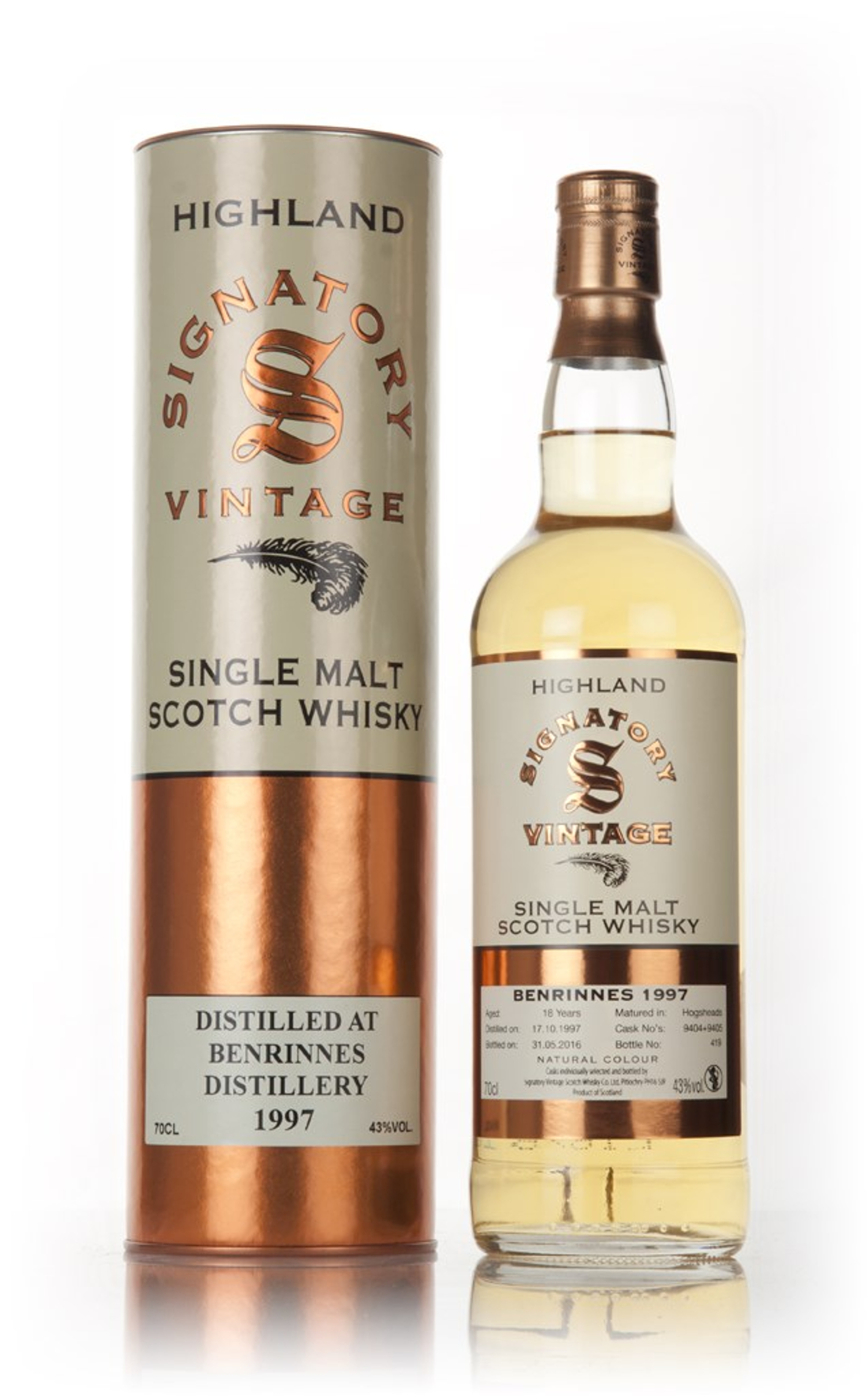 Benrinnes 18 Year Old 1997 (casks 9404 & 9405) - Signatory 70cl