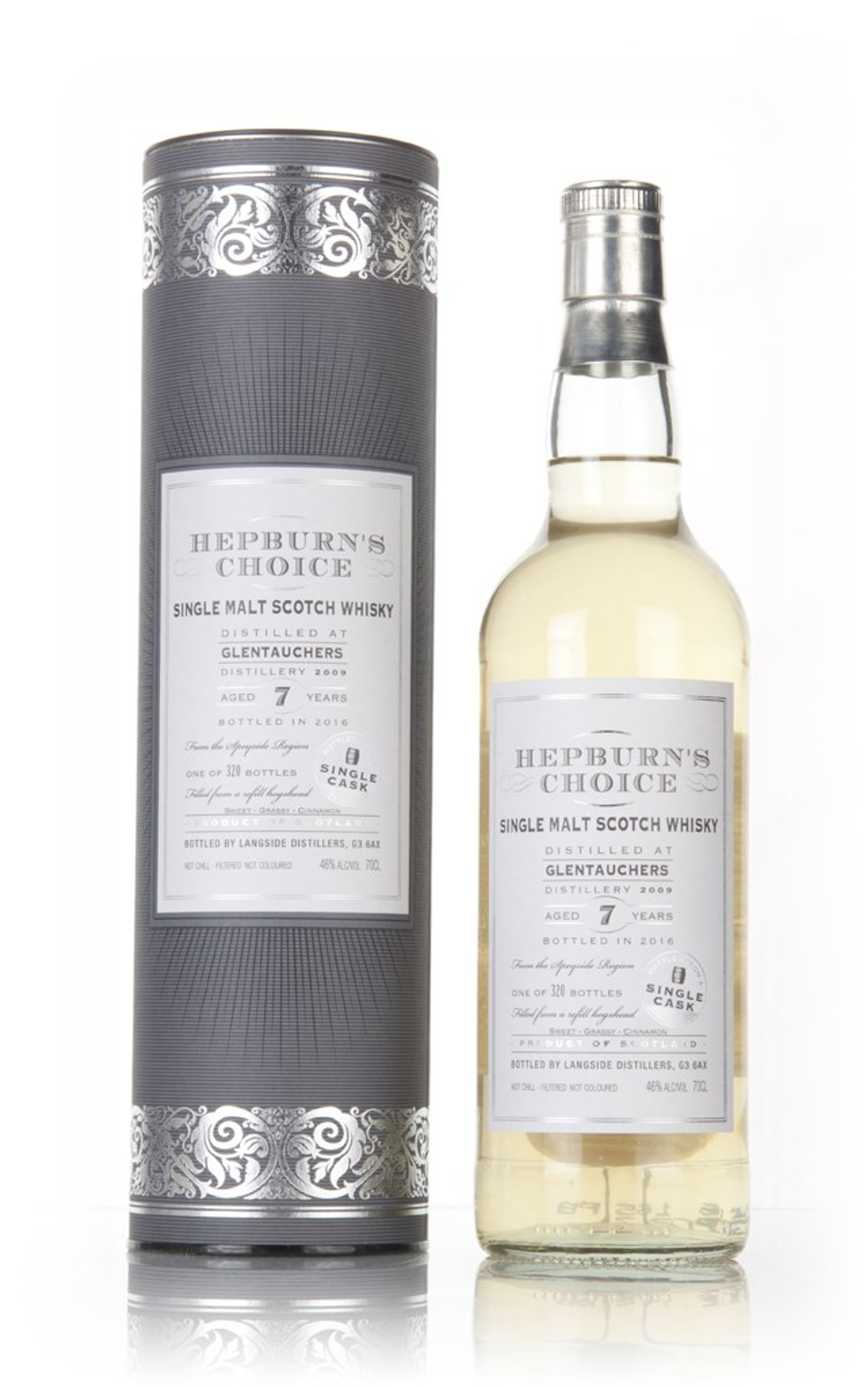 Glentauchers 7 Year Old 2009 - Hepburn's Choice (Langside) 70cl