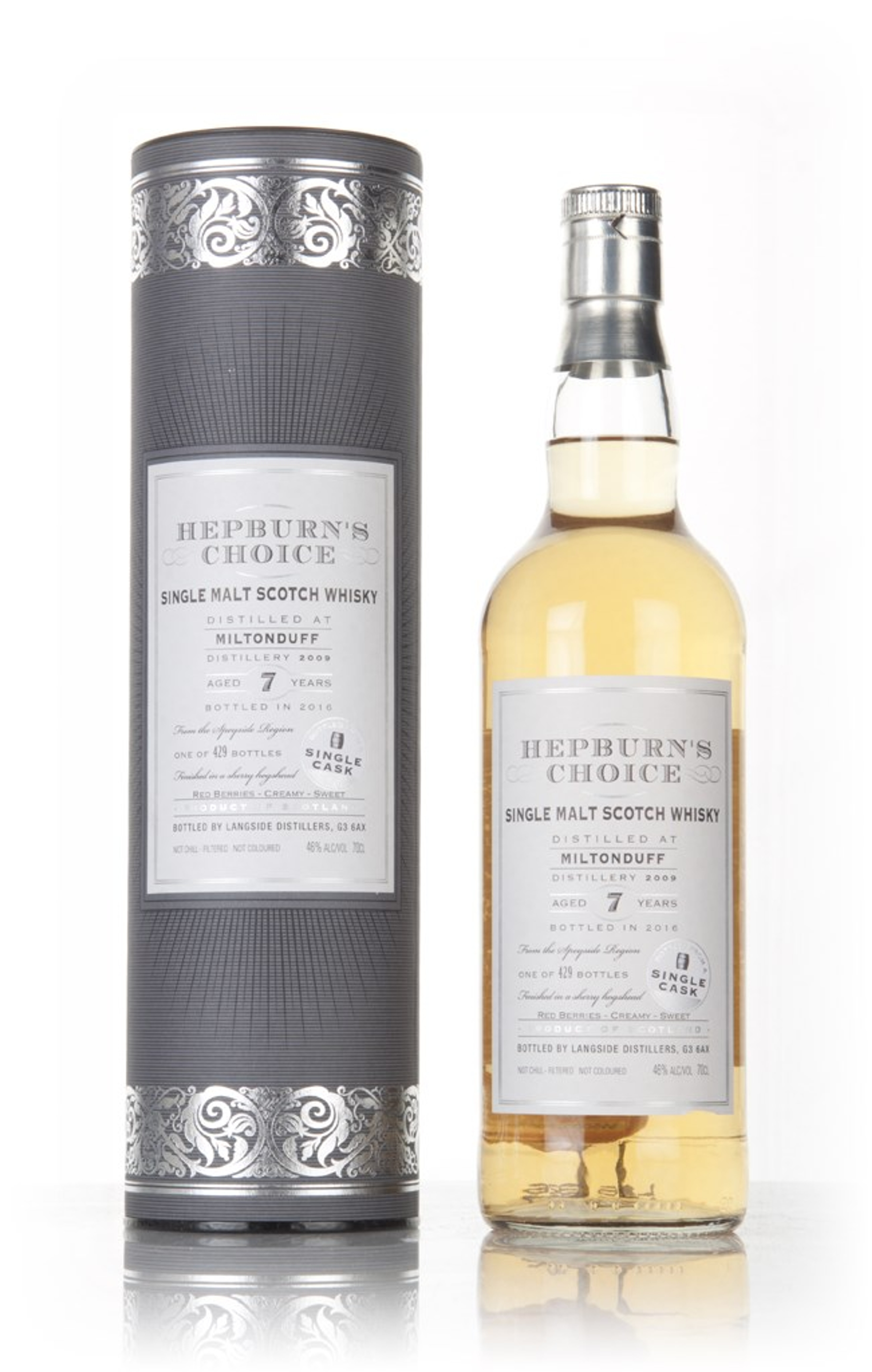 Miltonduff 7 Year Old 2009 - Hepburn's Choice (Langside) 70cl