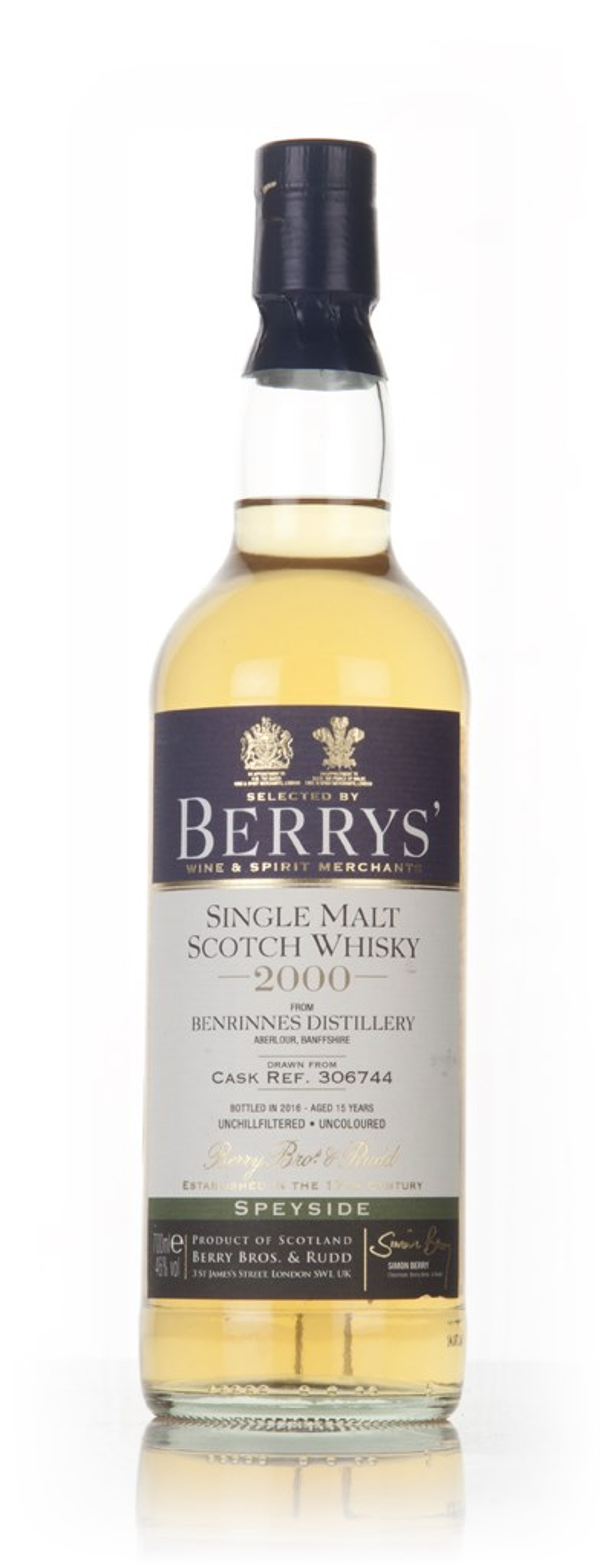 Benrinnes 15 Year Old 2000 (cask 306744) (Berry Bros. & Rudd) 70cl