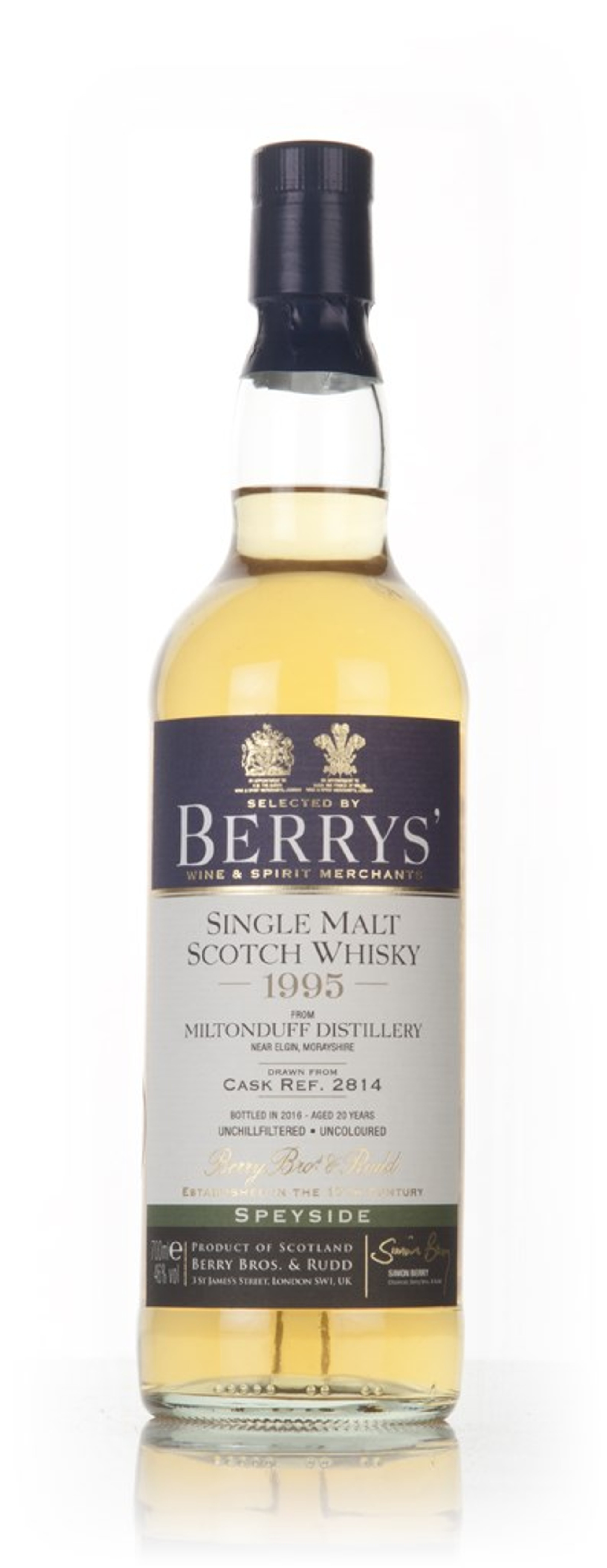 Miltonduff 20 Year Old 1995 (cask 2814) (Berry Bros. & Rudd) 70cl
