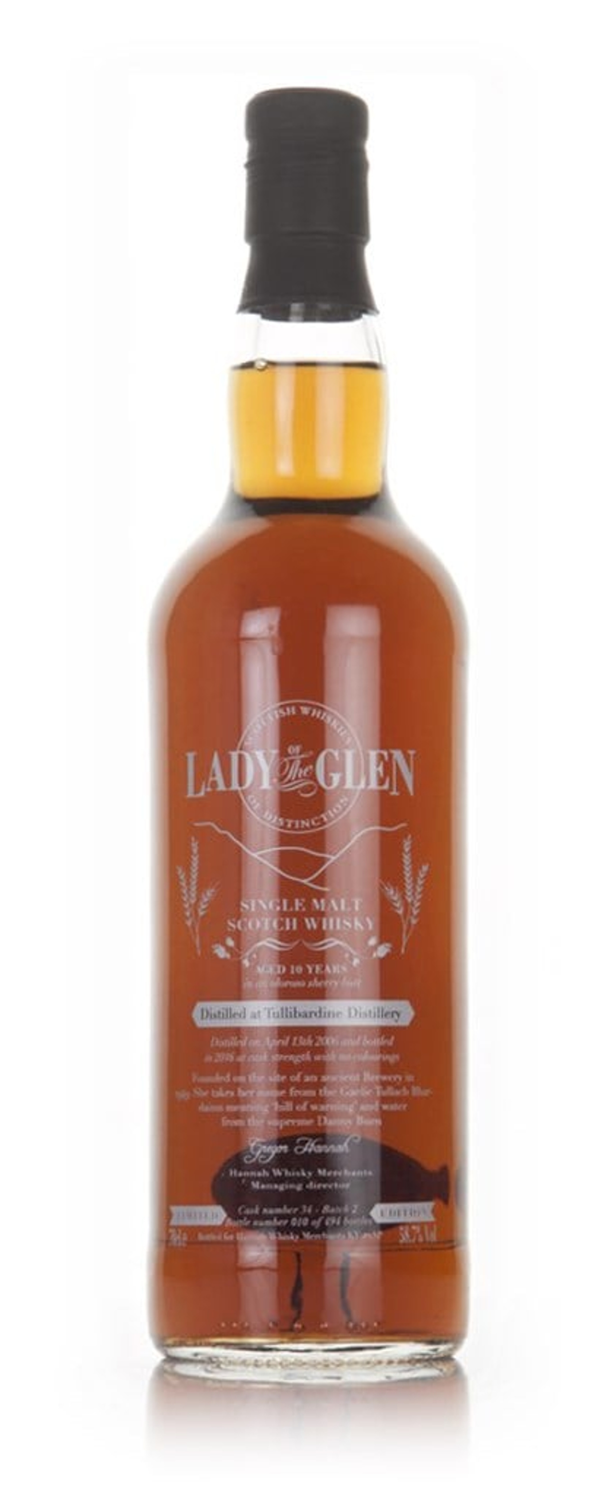 Tullibardine 10 Year Old 2006 (Cask 34) - Lady of the Glen (Hannah Whisky Merchants) 70cl