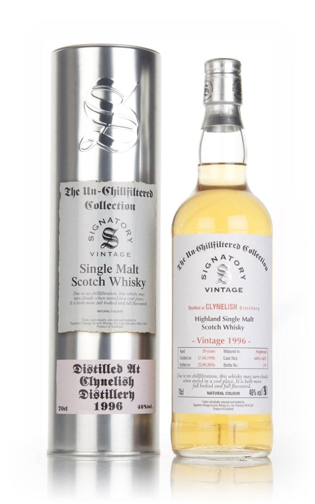 Clynelish 20 Year Old 1996 (casks 6410 & 6411) - Un-Chillfiltered Collection (Signatory) 70cl