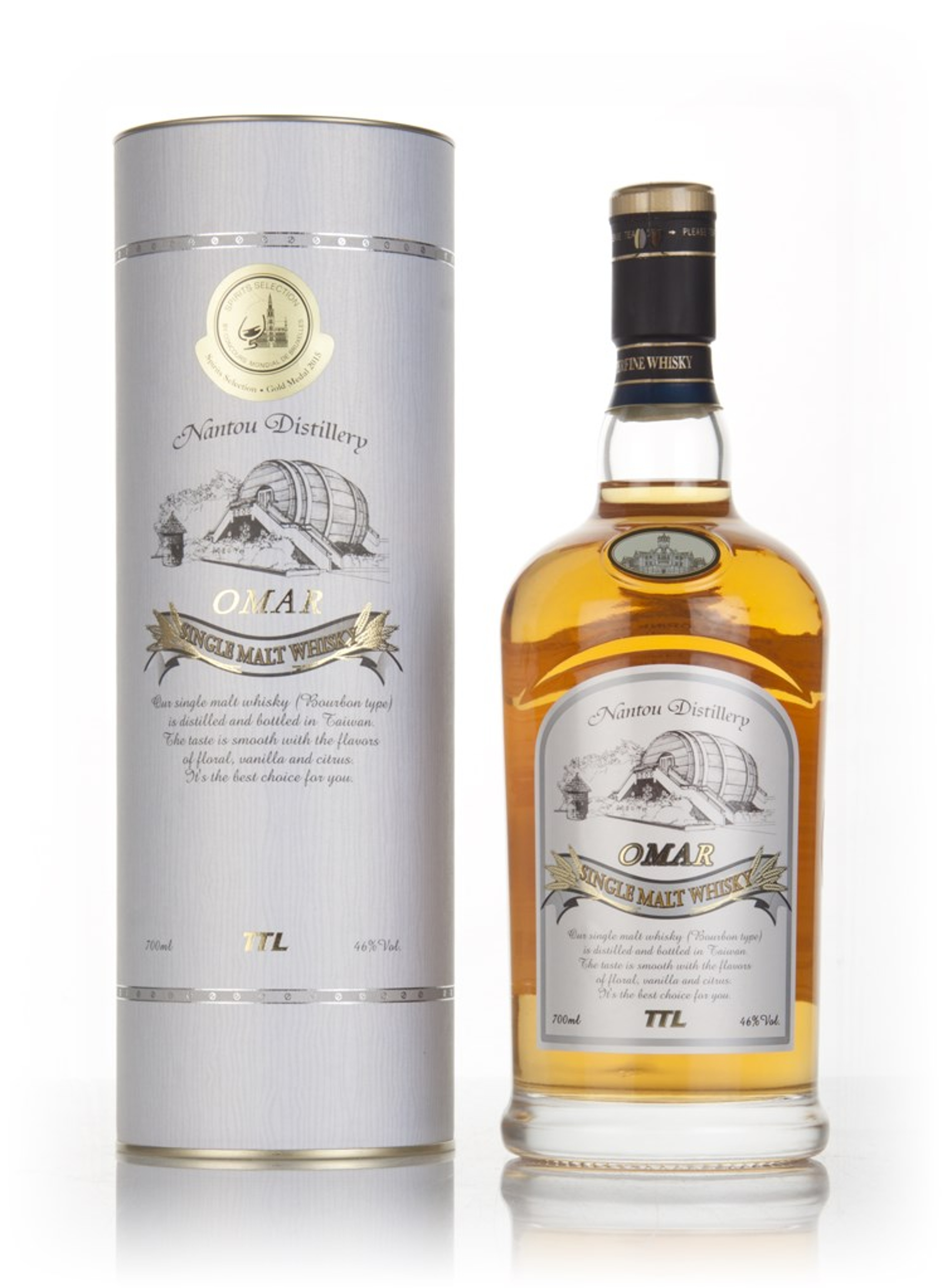 Omar Single Malt Whisky - Bourbon Cask 70cl