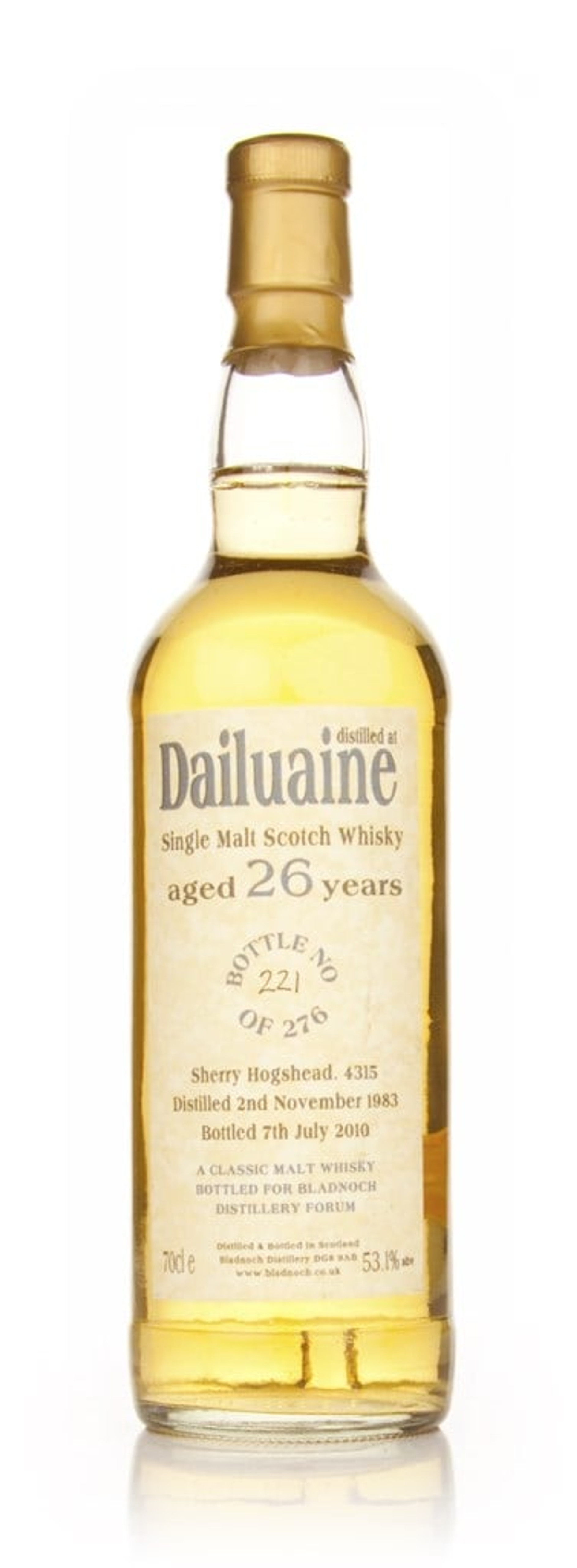 Dailuaine 26 Year Old 1983 (Bladnoch) 70cl
