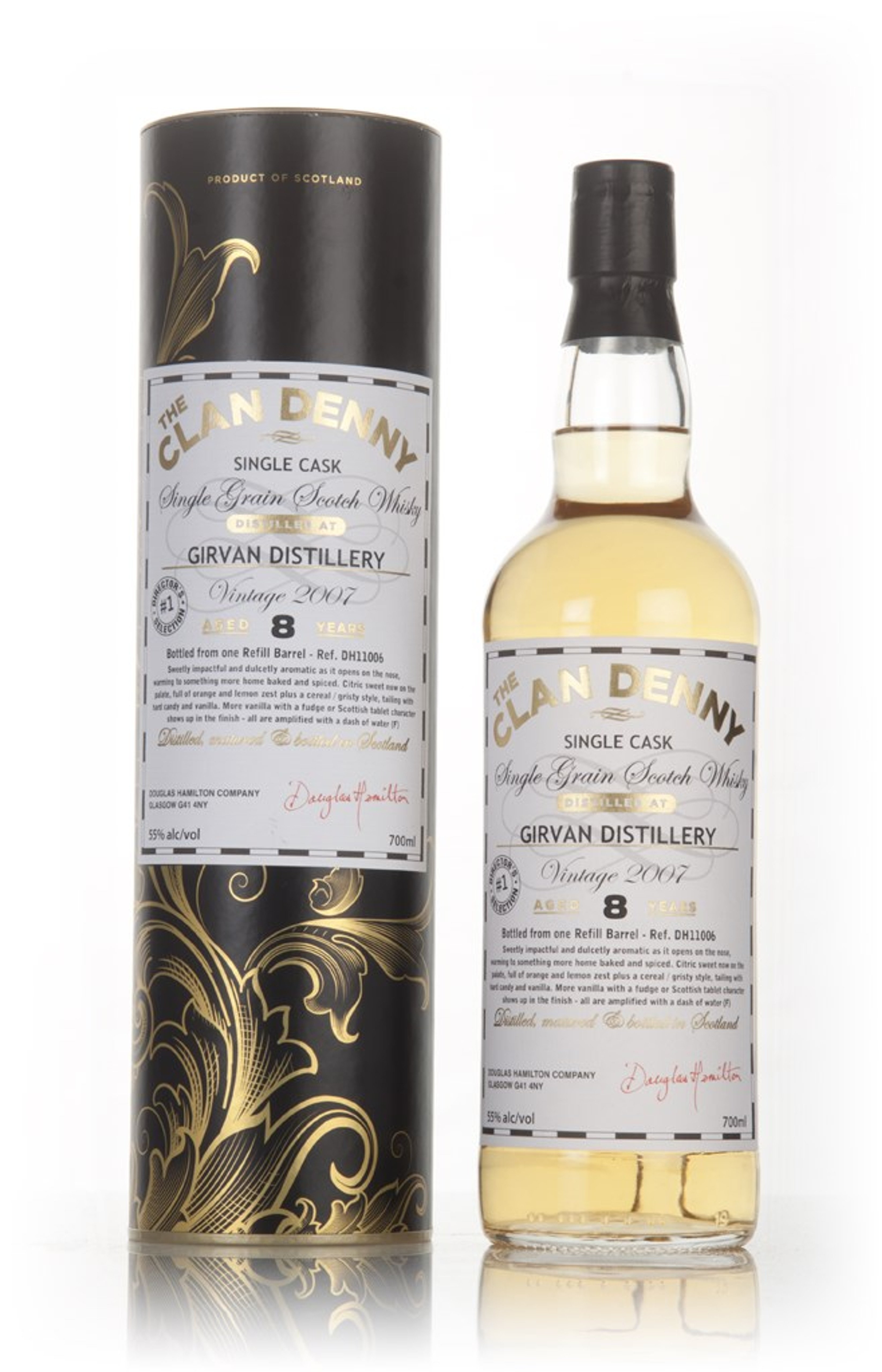 Girvan 8 Year Old 2007 (cask 11006) - The Clan Denny (Douglas Laing) 70cl