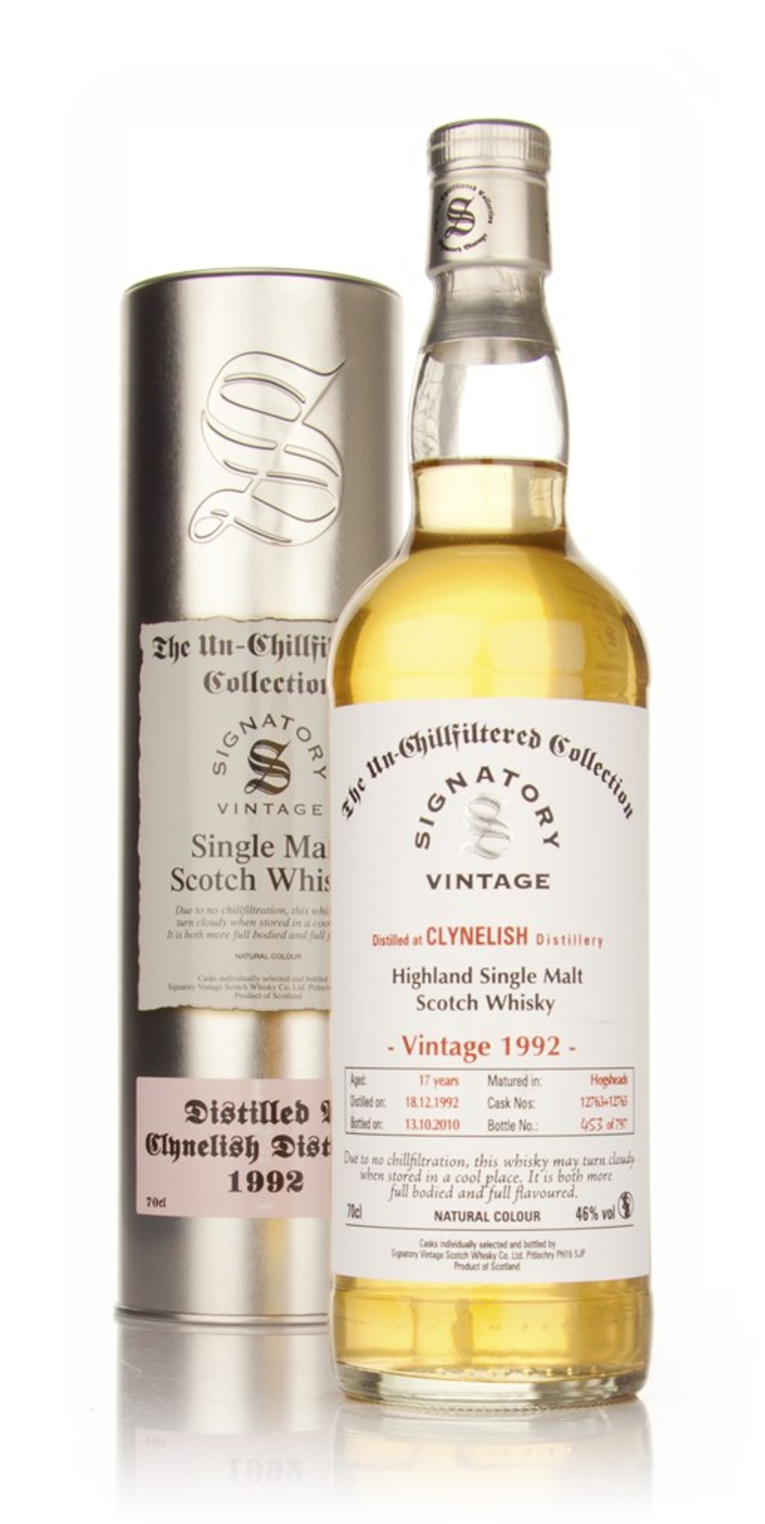 Clynelish 17 Year Old 1992 - Un-Chillfiltered (Signatory) 70cl