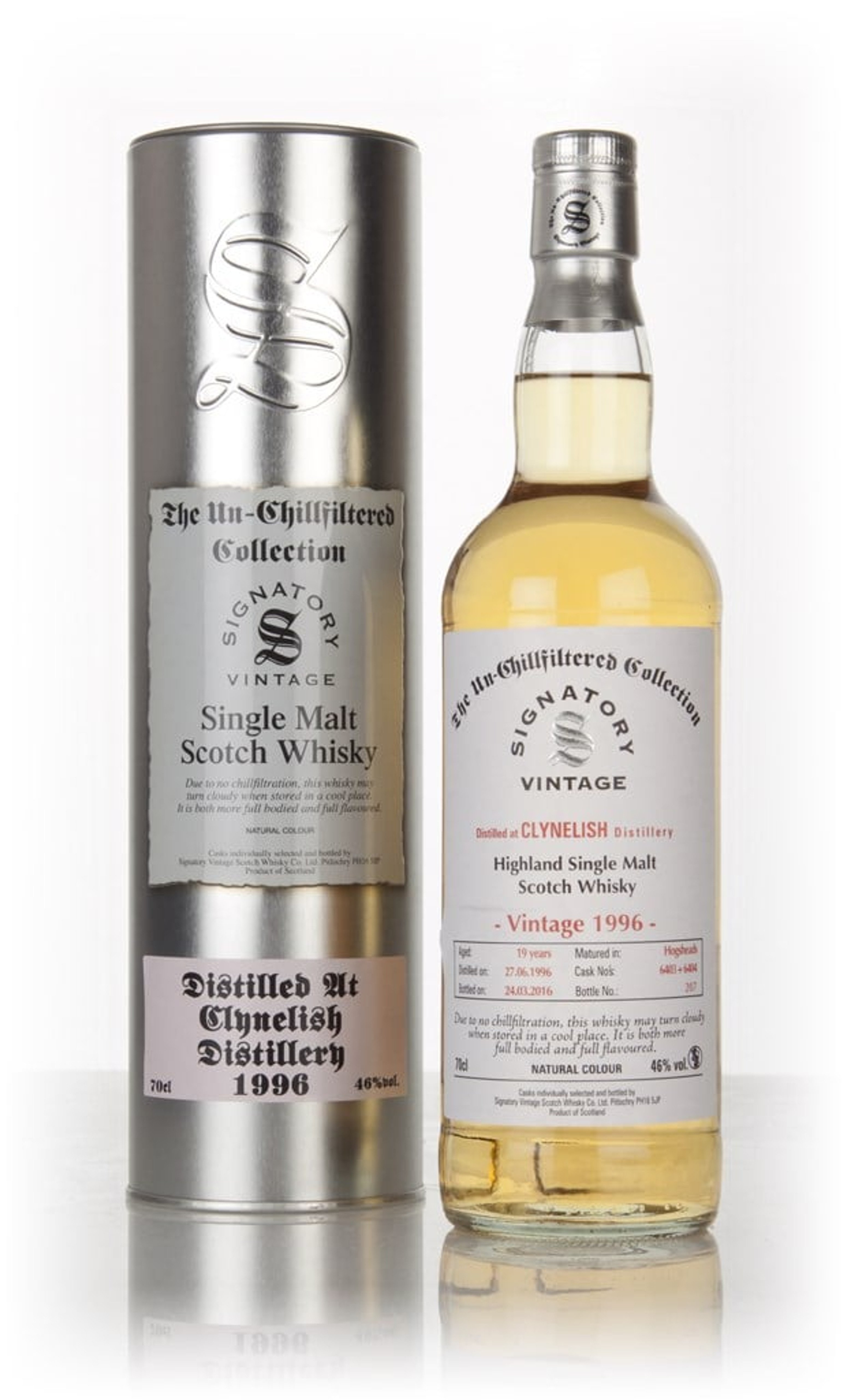 Clynelish 19 Year Old 1996 (casks 6403 & 6404) - Un-Chillfiltered Collection (Signatory) 70cl