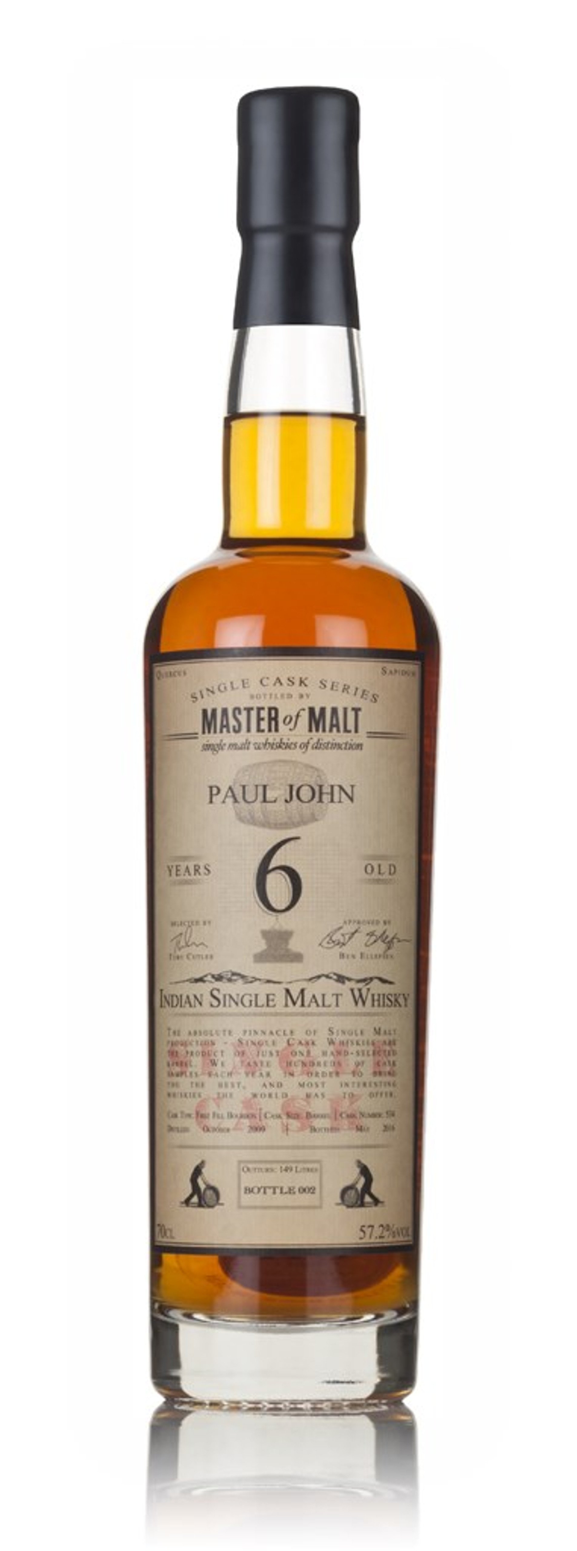 Paul John 6 Year Old 2009 (cask 534) - Single Cask (Master of Malt) 70cl