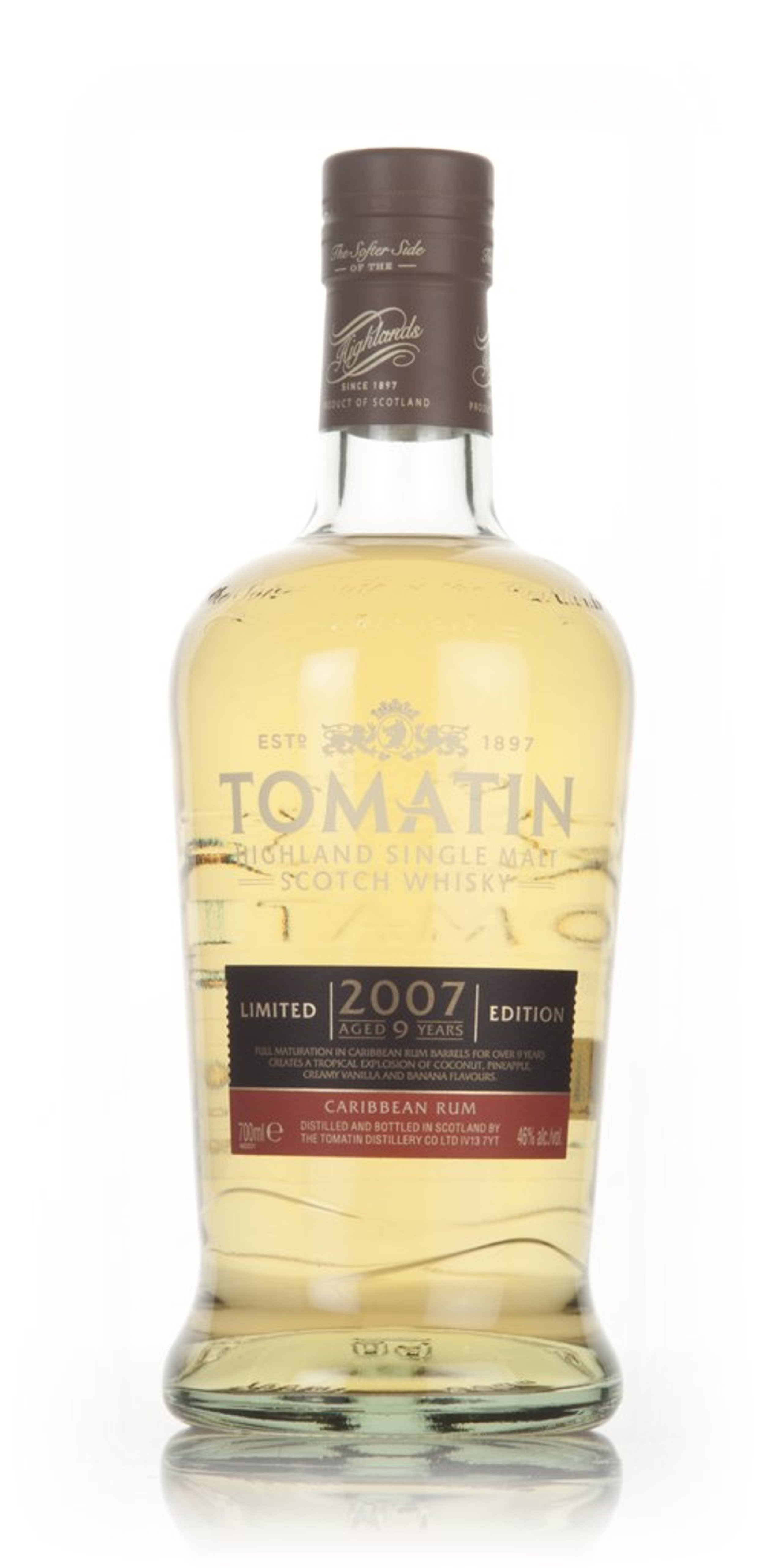 Tomatin 9 Year Old 2007 Caribbean Rum Cask 70cl