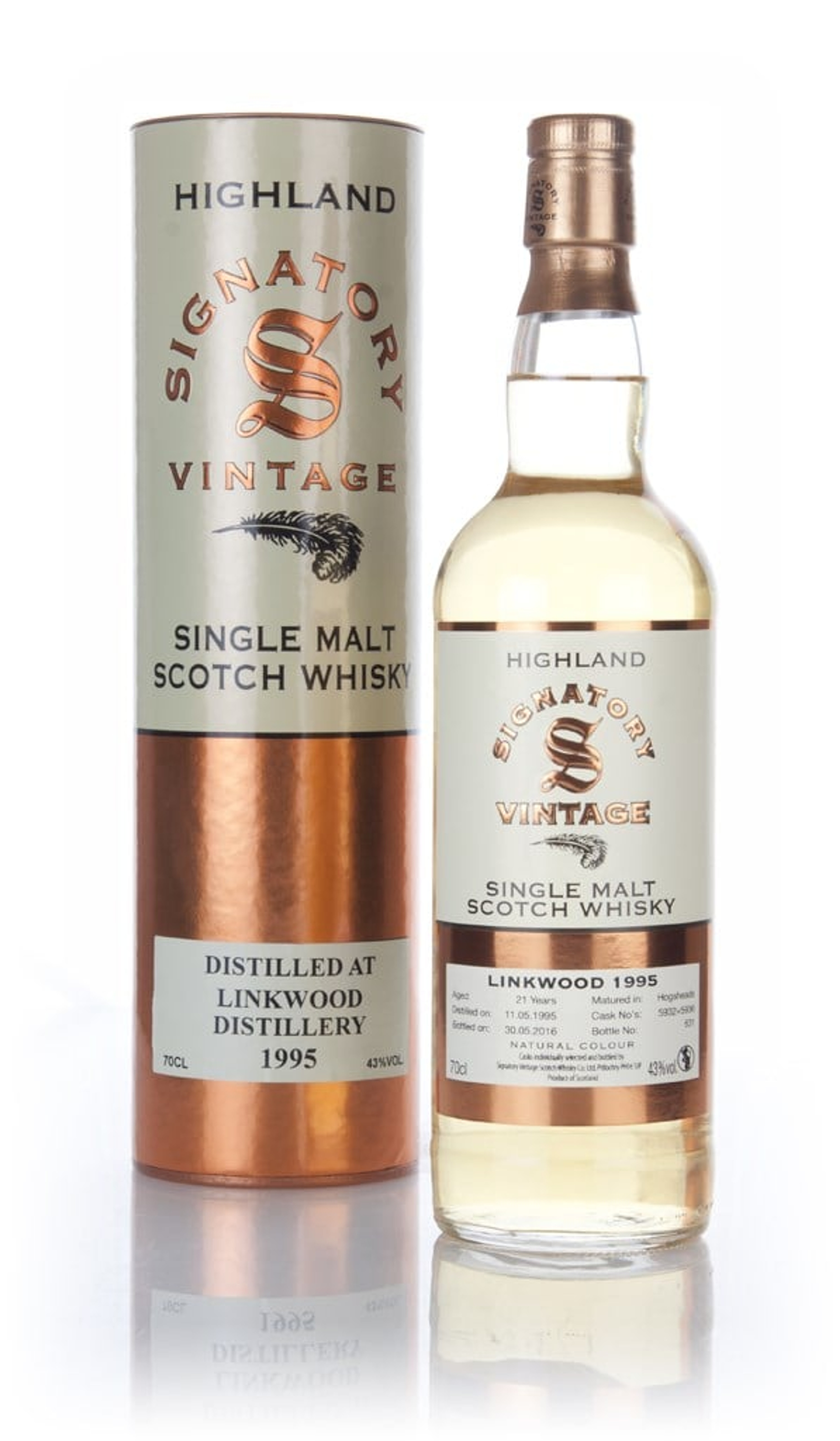 Linkwood 21 Year Old 1995 (casks 5932 & 5936) (Signatory) 70cl