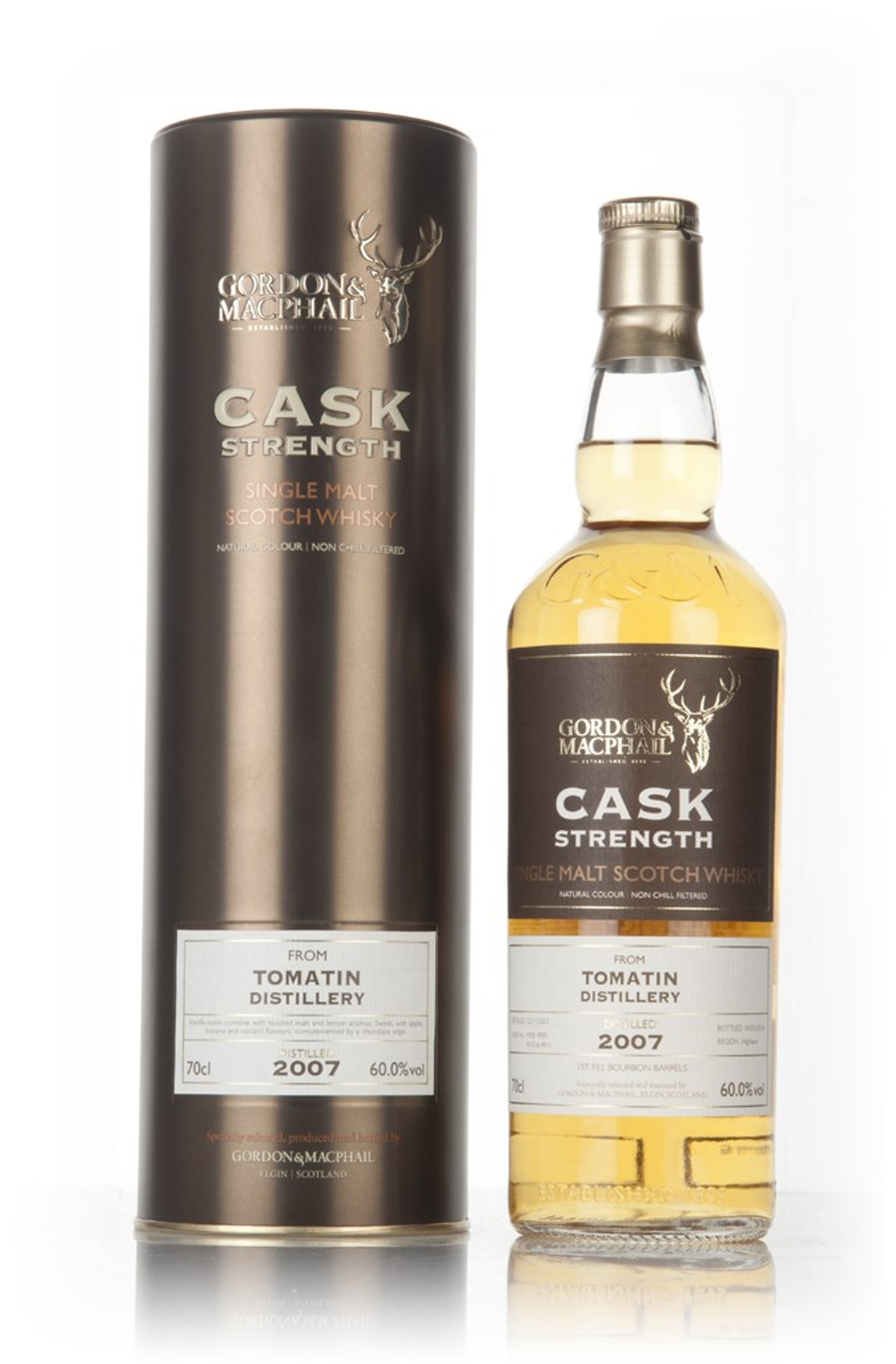 Tomatin 8 Year Old 2007 (casks 4908, 4909, 4910 & 4911) - Cask Strength (Gordon & MacPhail) 70cl
