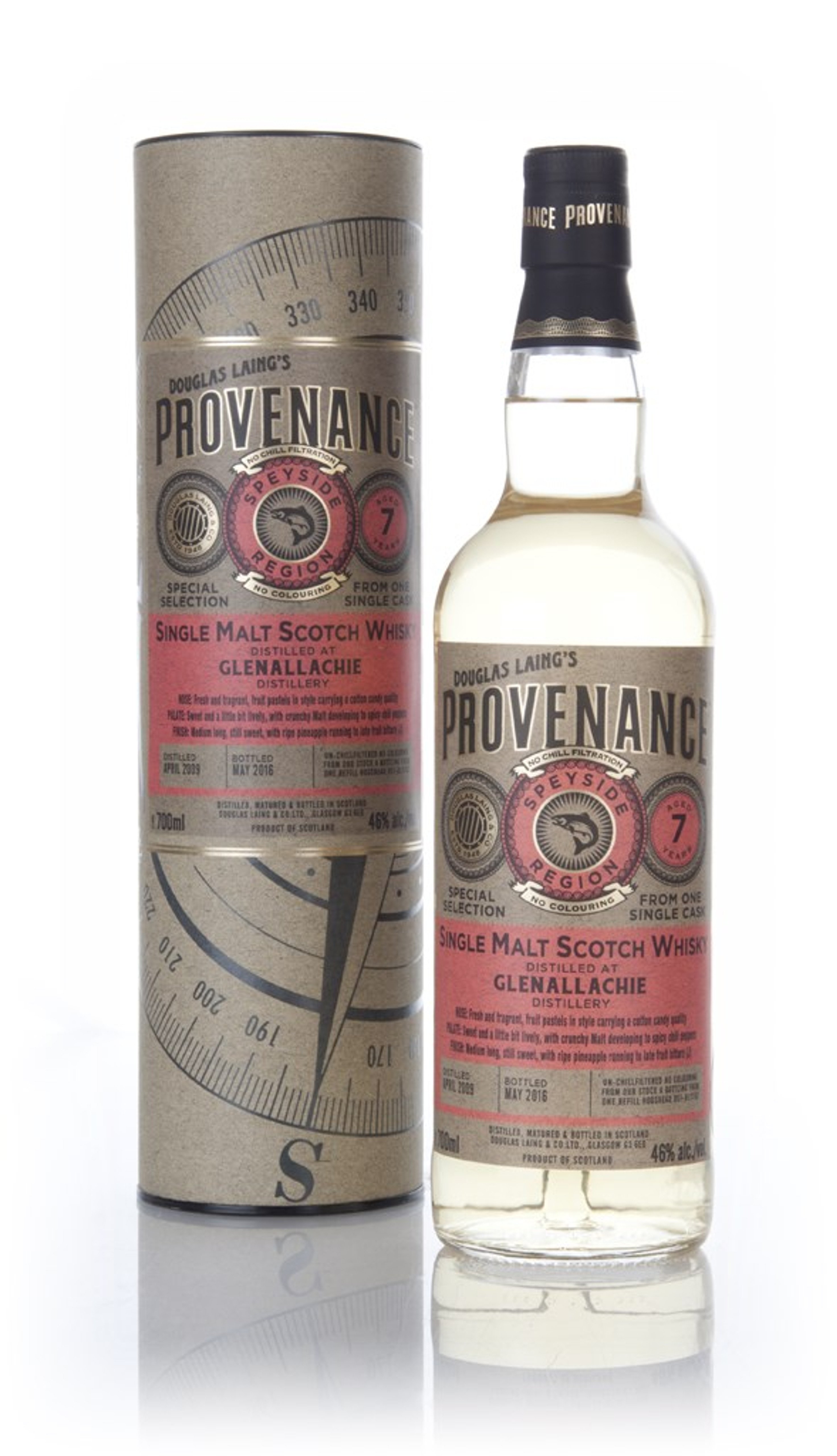 Glenallachie 7 Year Old 2009 (cask 11187) - Provenance (Douglas Laing) 70cl