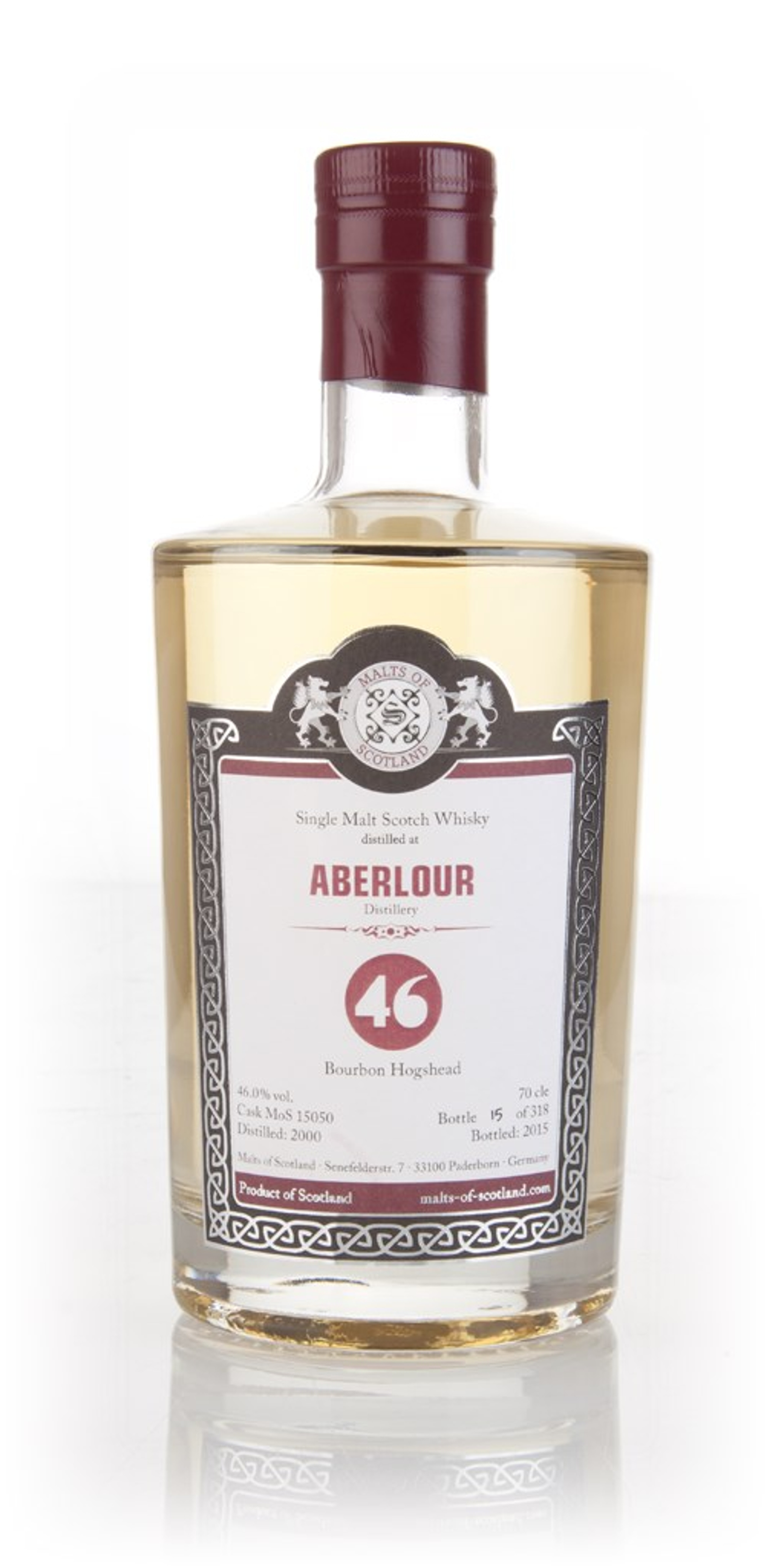 Aberlour 2000 (bottled 2015) (cask 15050) - 46 Range (Malts of Scotland) 70cl