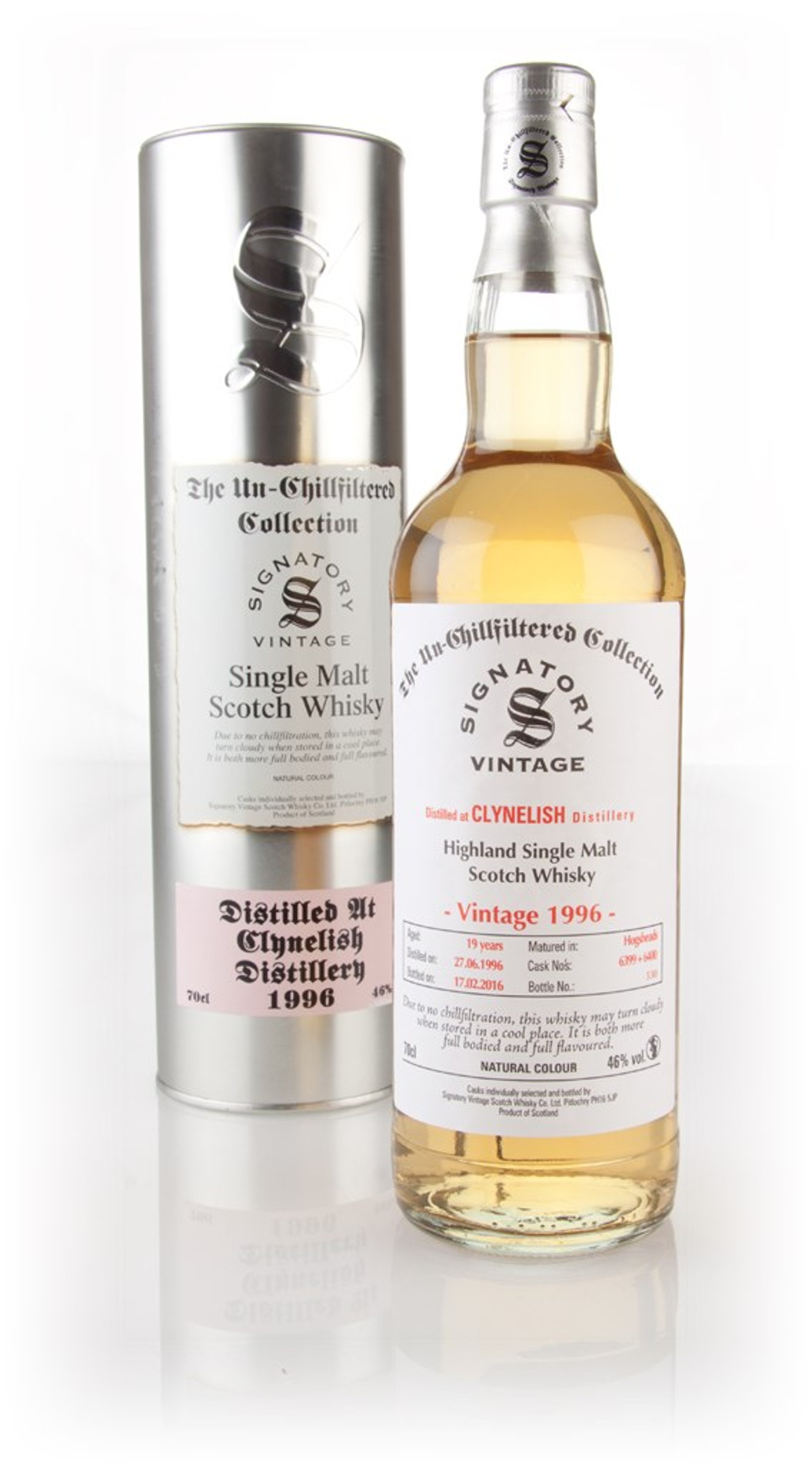 Clynelish 19 Year Old 1996 (cask 6399 & 6400) - Un-Chillfiltered (Signatory) 70cl