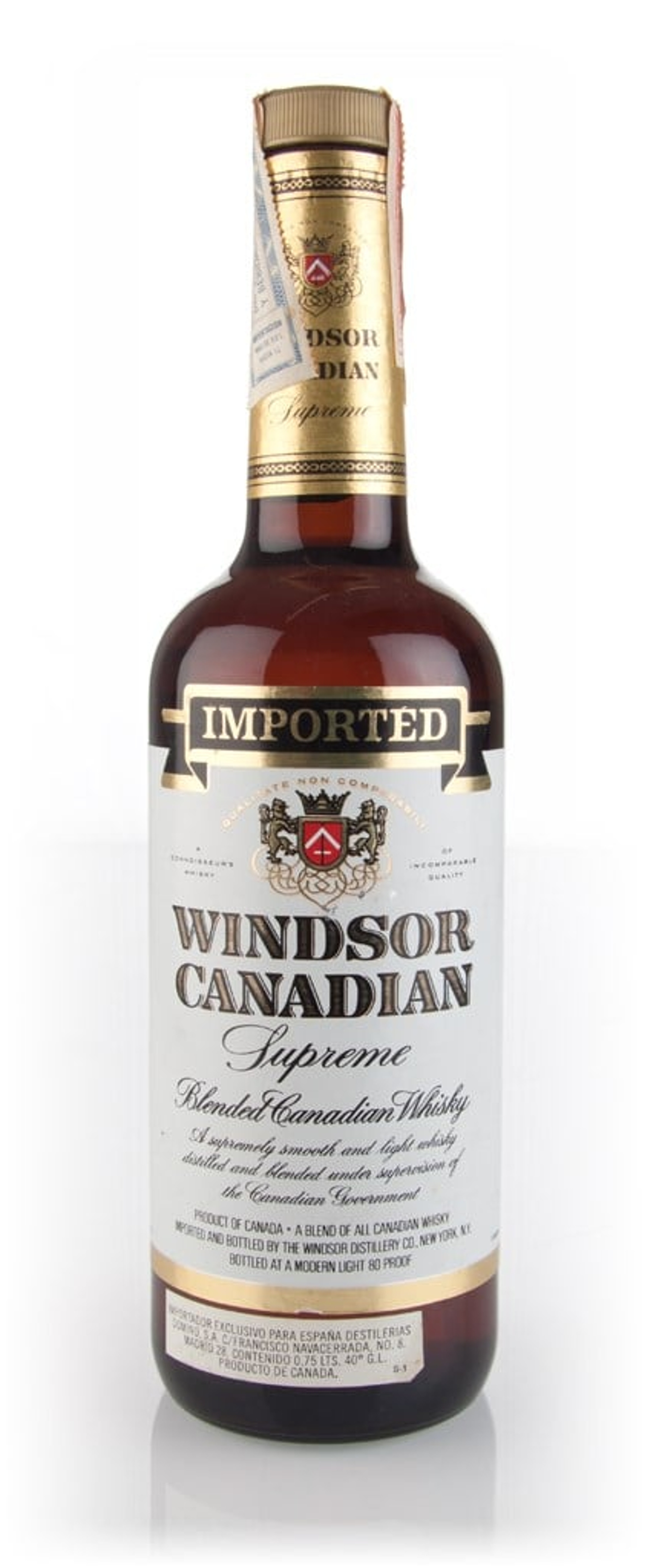 Windsor Canadian Supreme Blended Whisky - 1980s 75cl