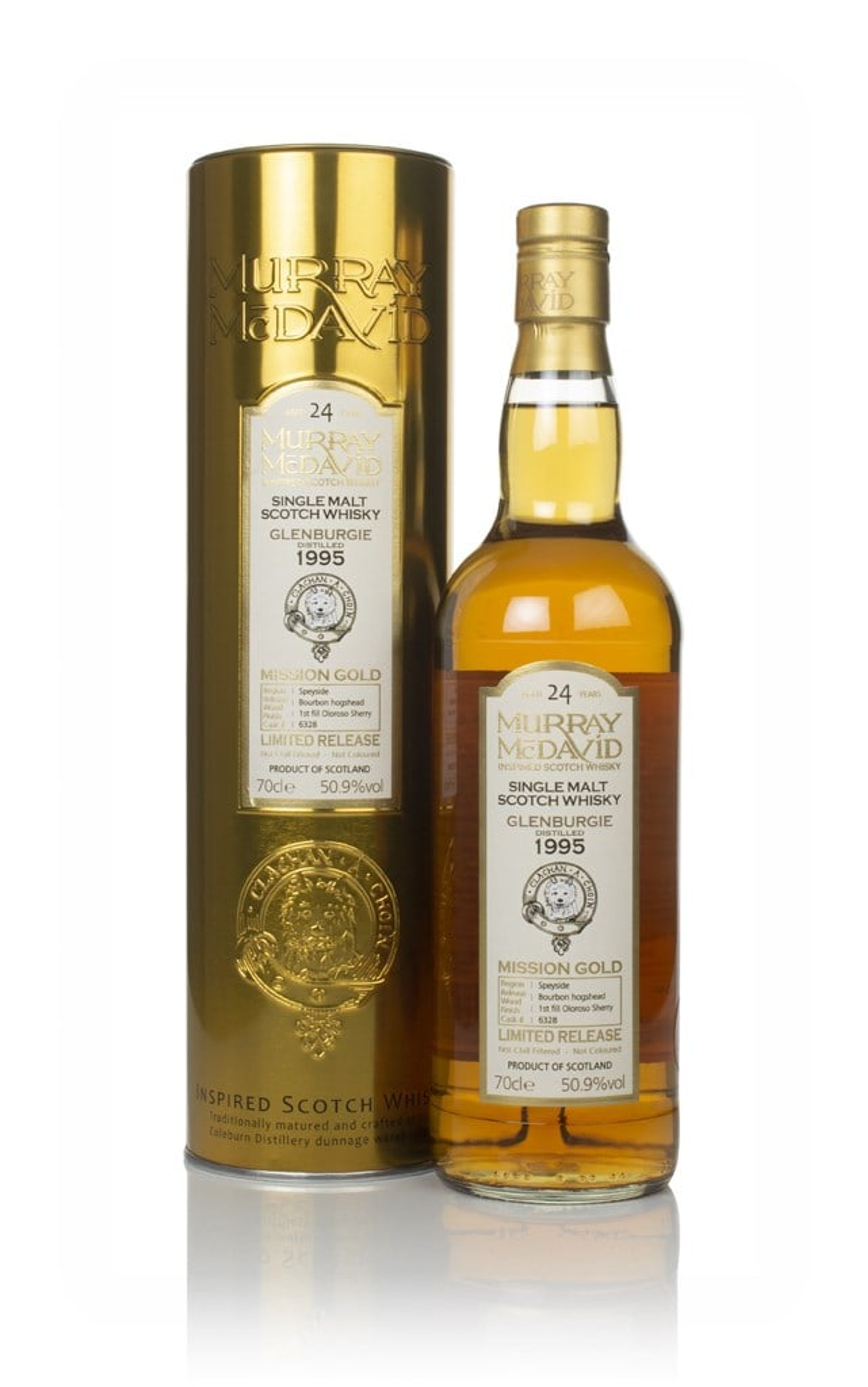 Glenburgie 24 Year Old 1995 (cask 6328) - Mission Gold (Murray McDavid) 70cl