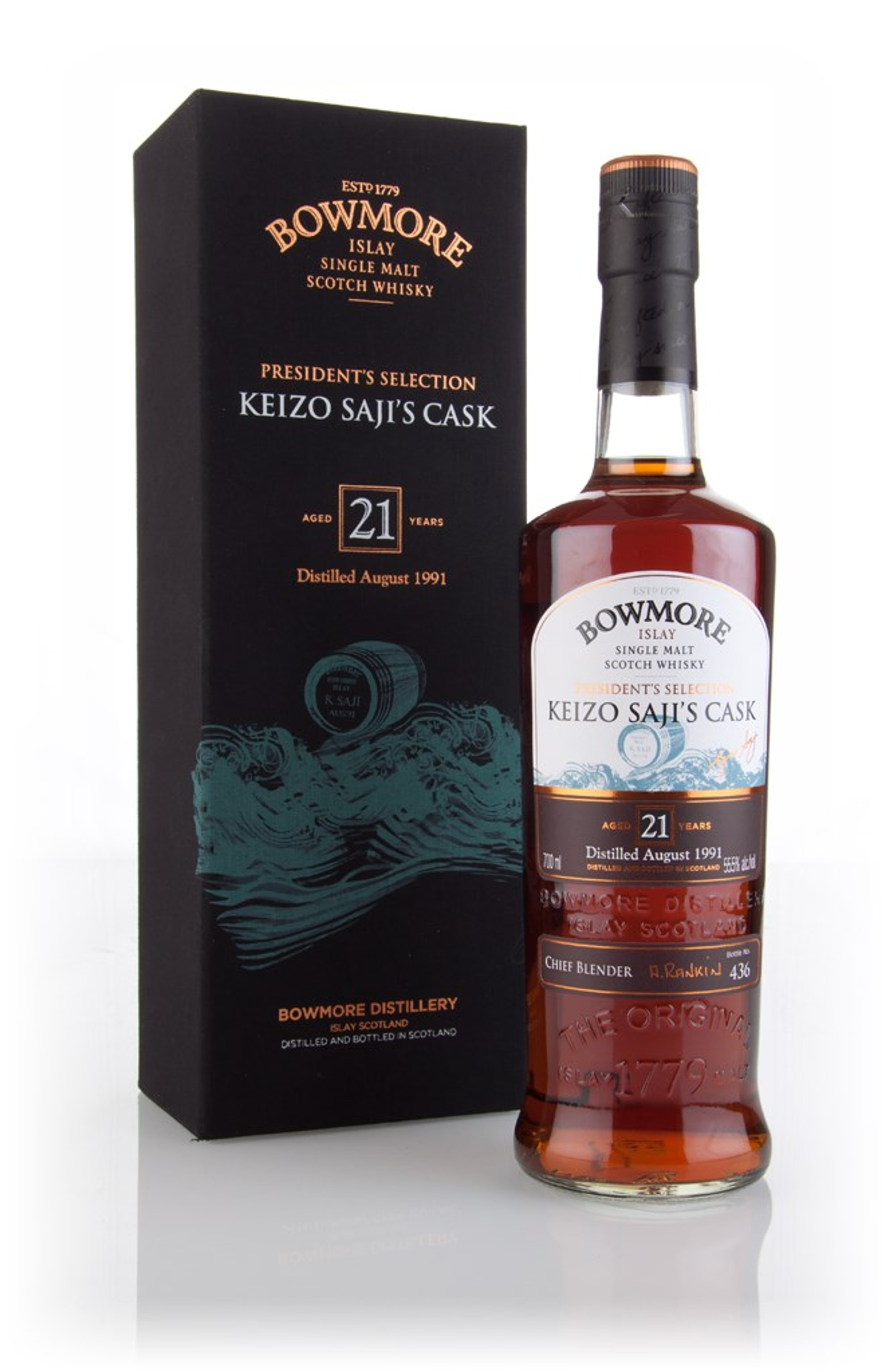 Bowmore 21 Year Old 1991 - President's Selection Keizo Saji's Cask 70cl