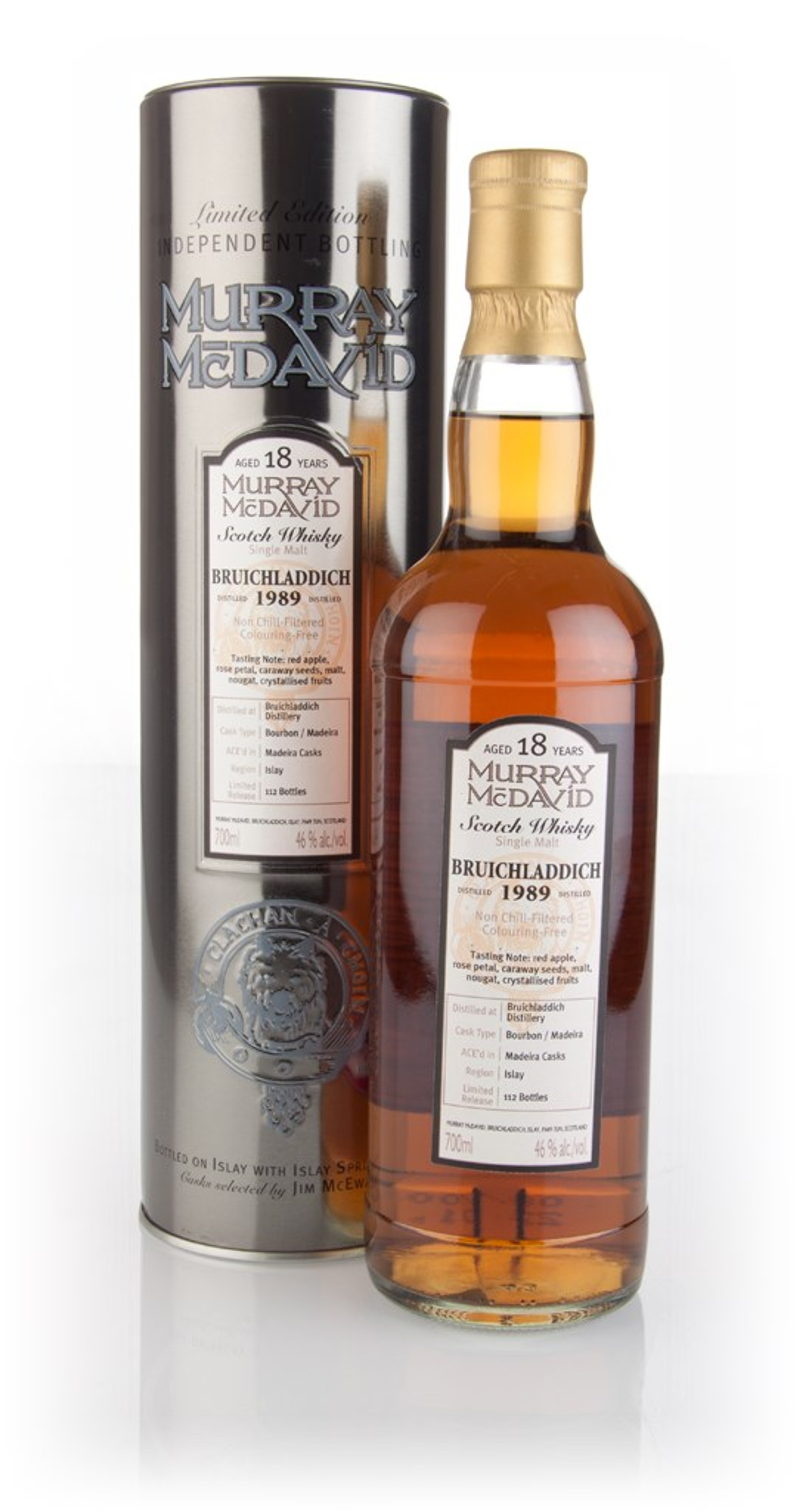 Bruichladdich 18 Year Old 1989 (Murray McDavid) 70cl