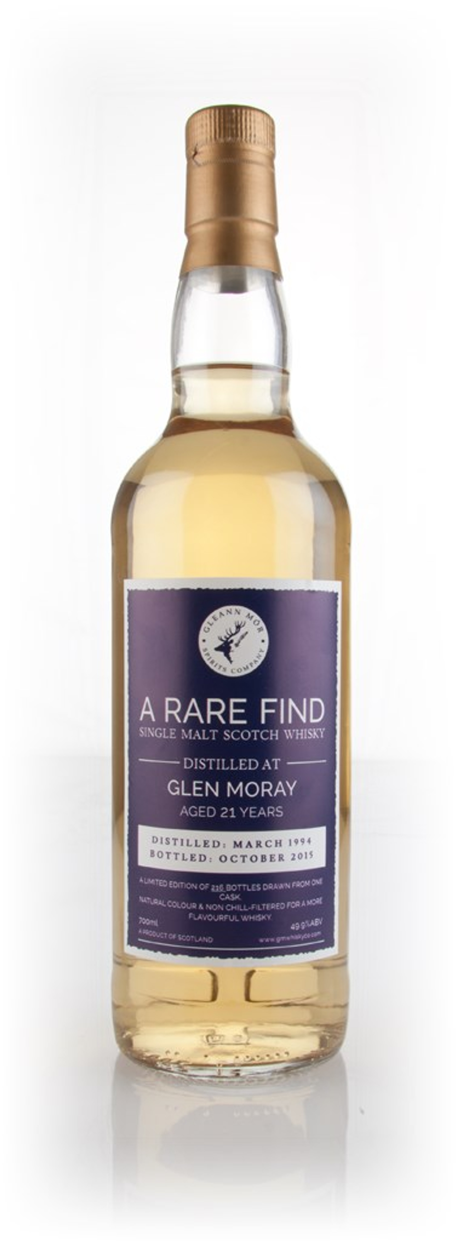 Glen Moray 21 Year Old 1994 - A Rare Find (Gleann Mór) 70cl