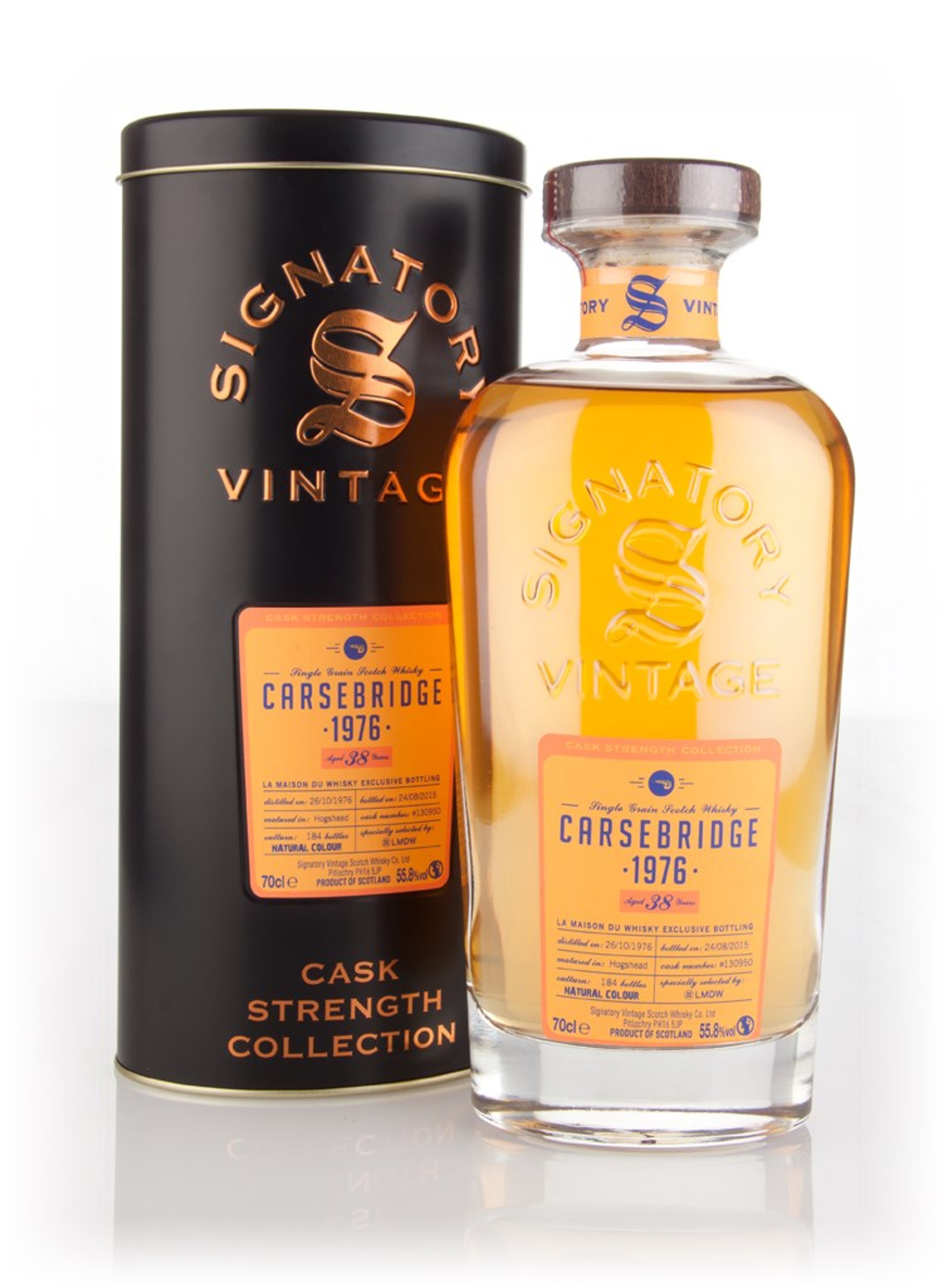 Carsebridge 38 Year Old 1976 (cask 130950) - Cask Strength Collection (Signatory) 70cl