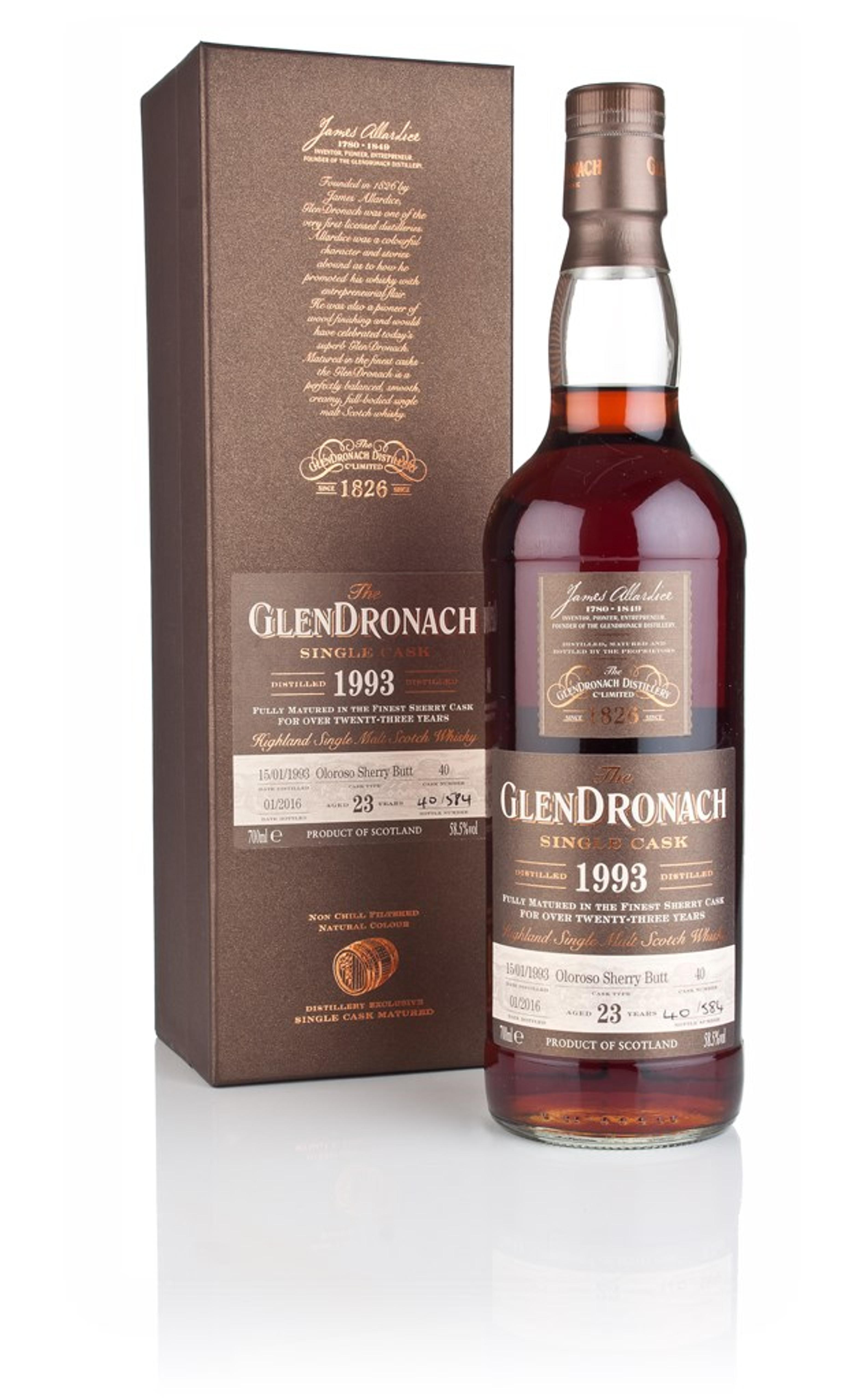 GlenDronach 23 Year Old 1993 (cask 40) 70cl