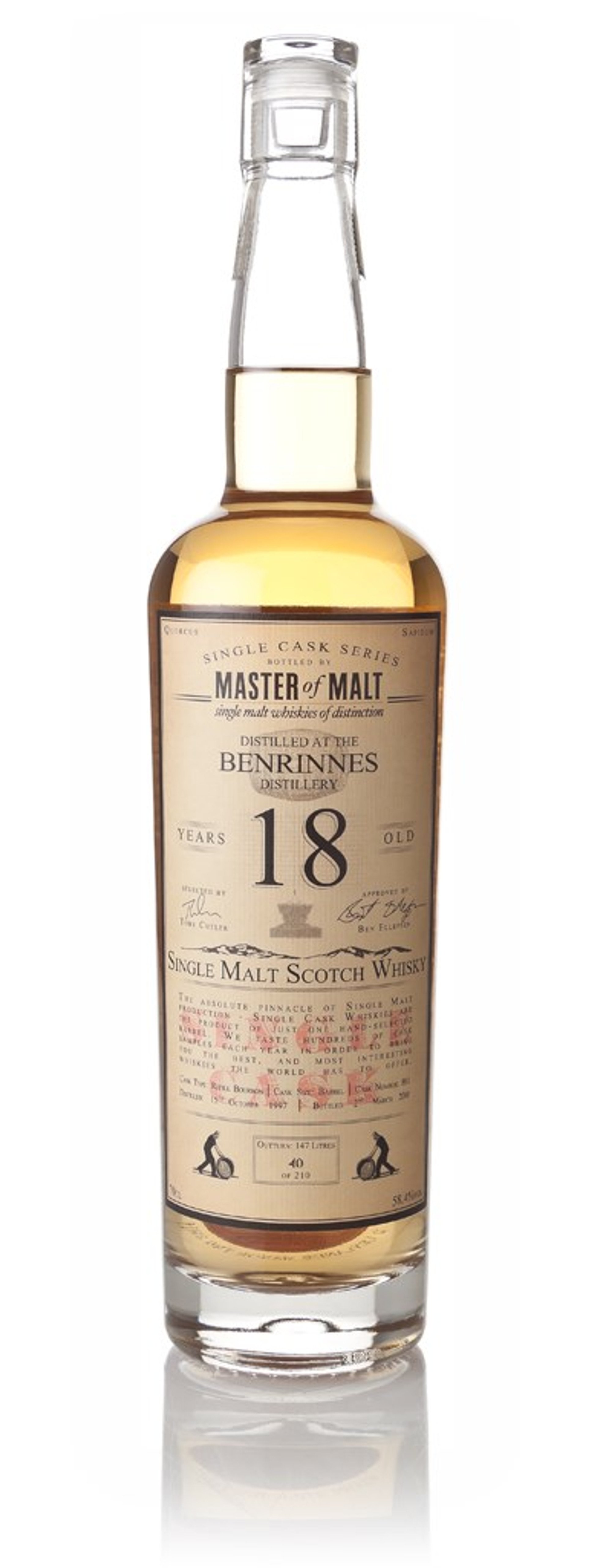 Benrinnes 18 Year Old 1997 - Single Cask (Master of Malt) 70cl