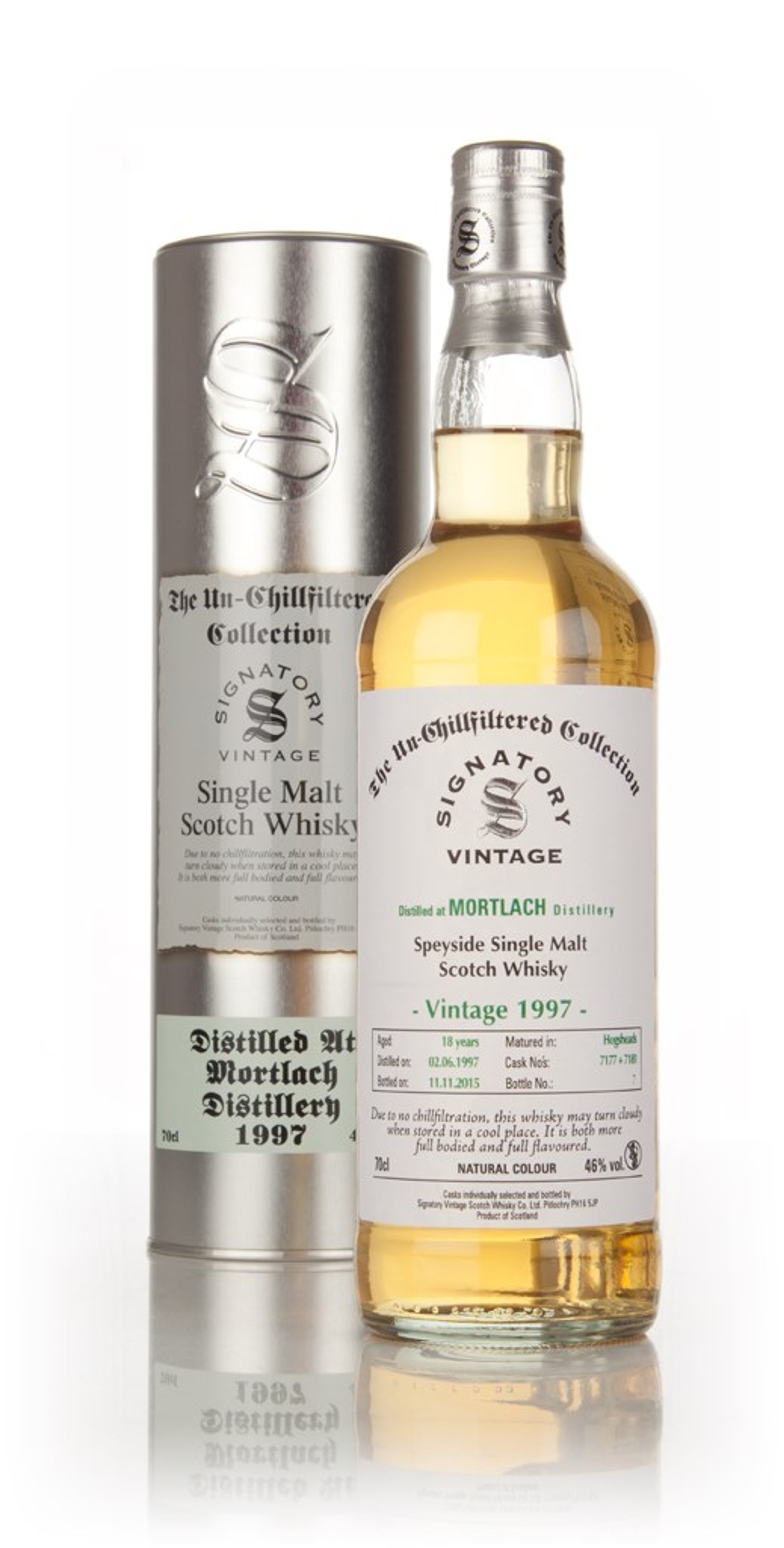 Mortlach 18 Year Old 1997 (casks 7177 + 7181) - Un-Chillfiltered Collection (Signatory) 70cl