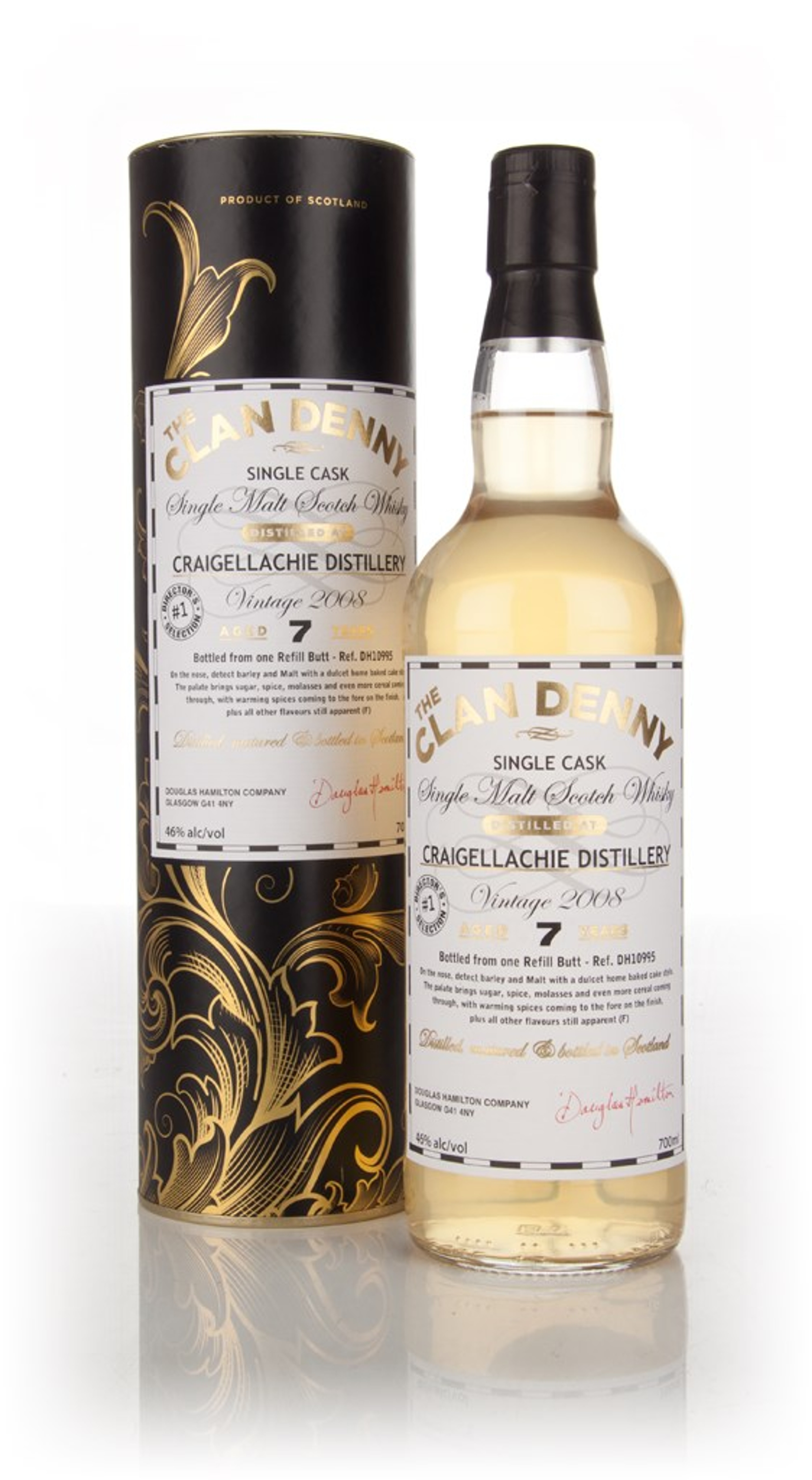 Craigellachie 7 Year Old 2008 (cask 10995) - The Clan Denny (Douglas Laing) 70cl