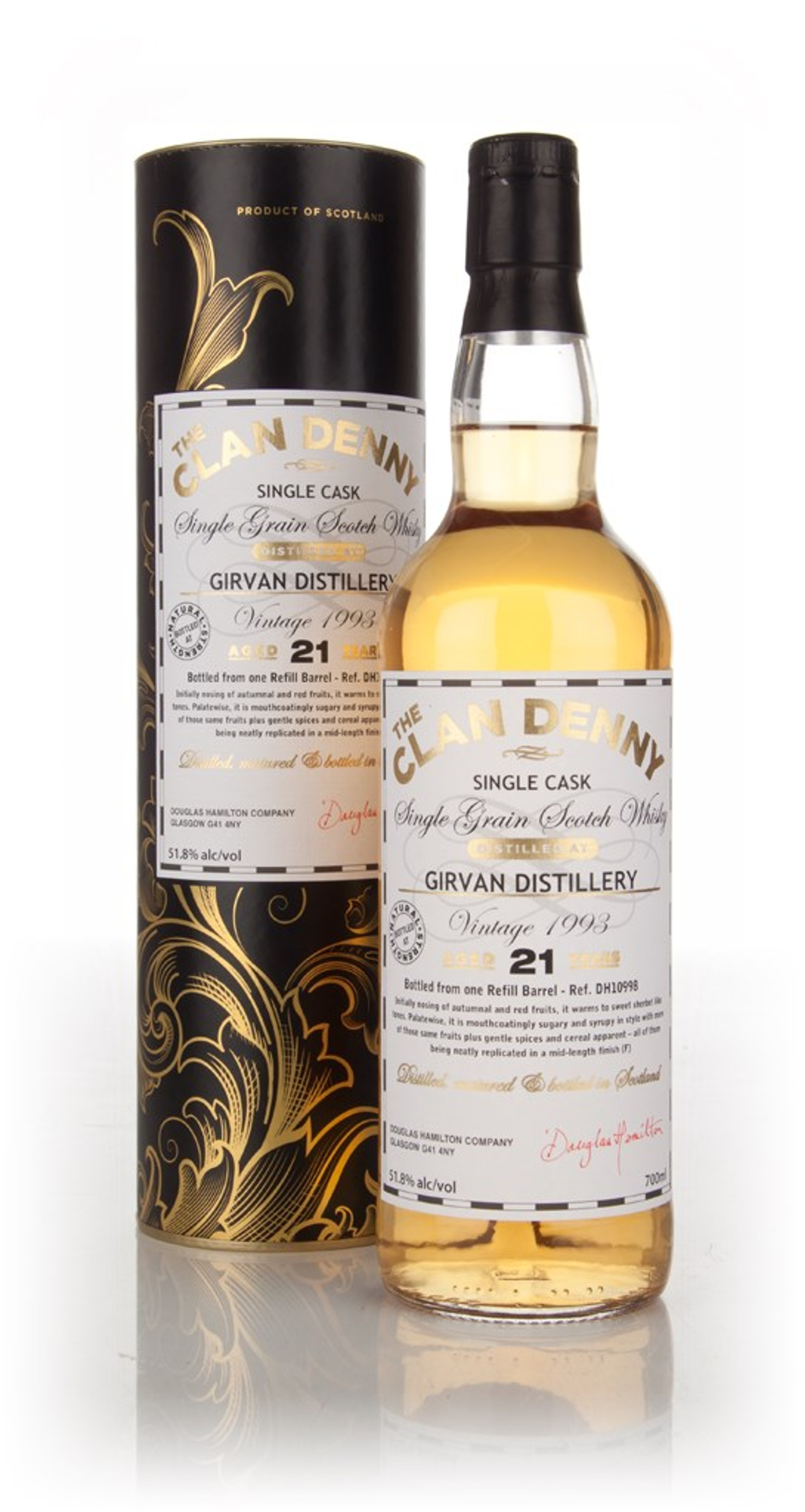 Girvan 21 Year Old 1993 (cask 10998) - The Clan Denny (Douglas Laing) 70cl
