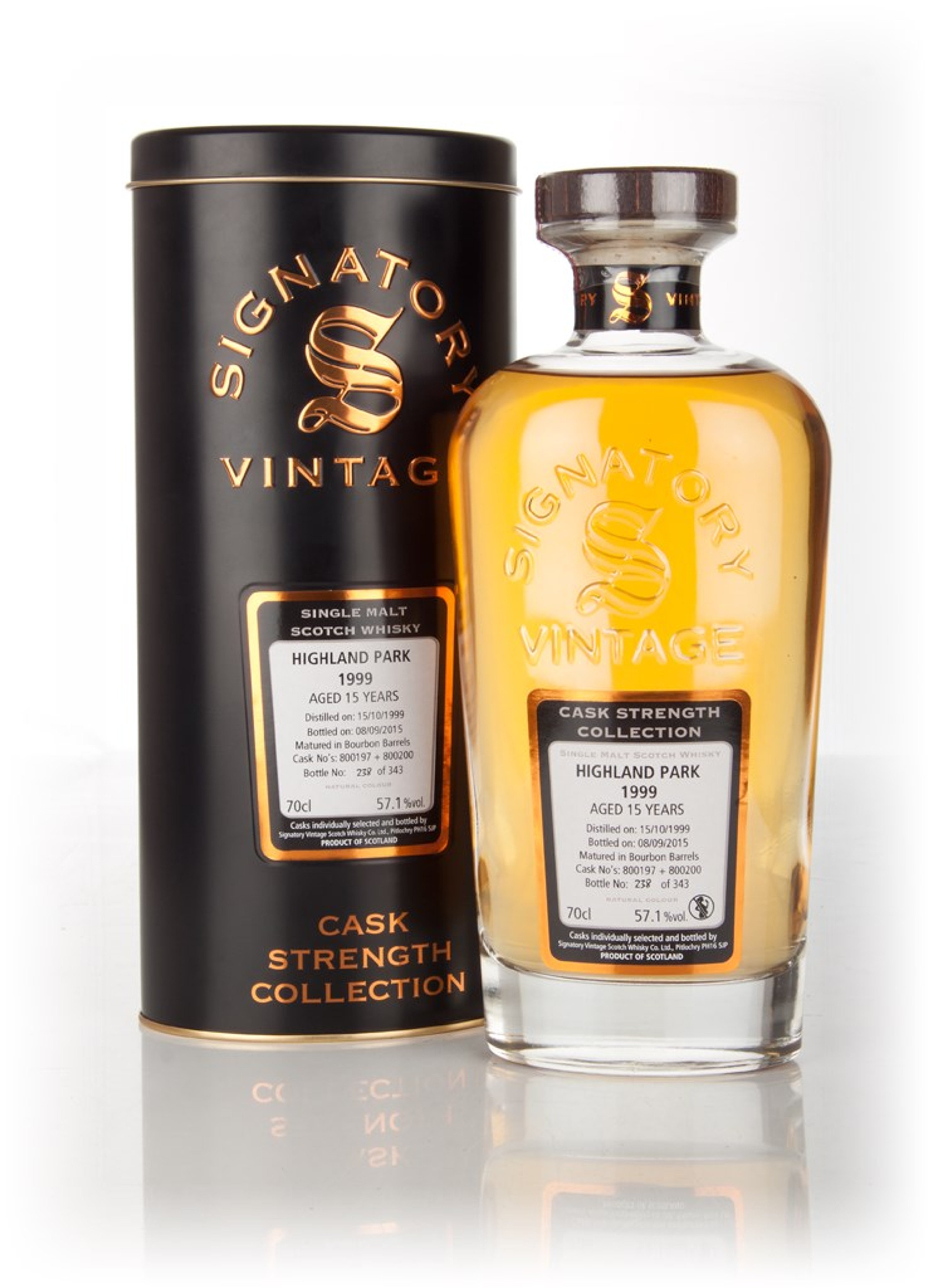 Highland Park 15 Year Old 1999 (casks 800197 & 800200) - Cask Strength Collection (Signatory) 70cl