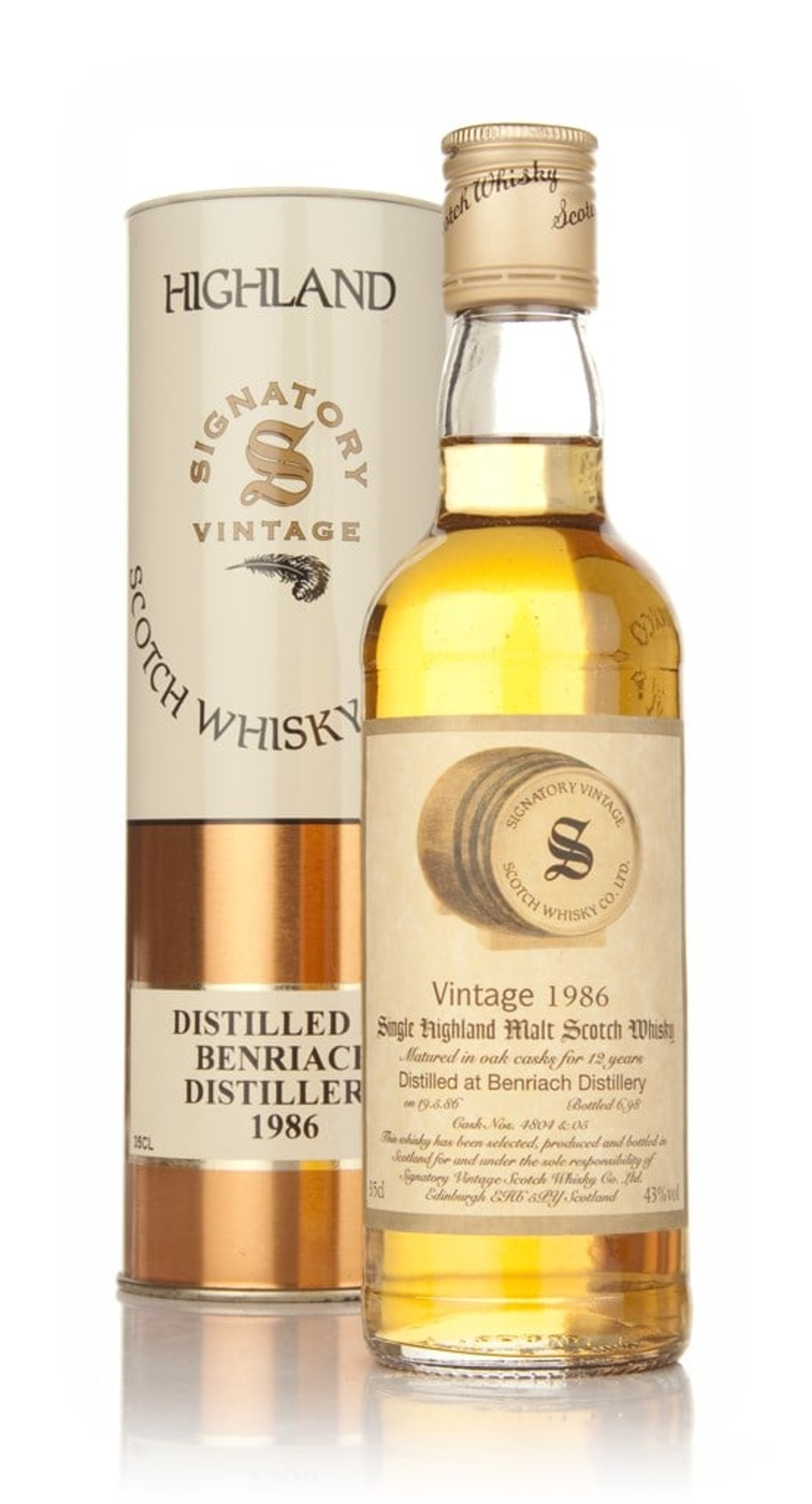 Benriach 12 Year Old 1986 35cl (Signatory)