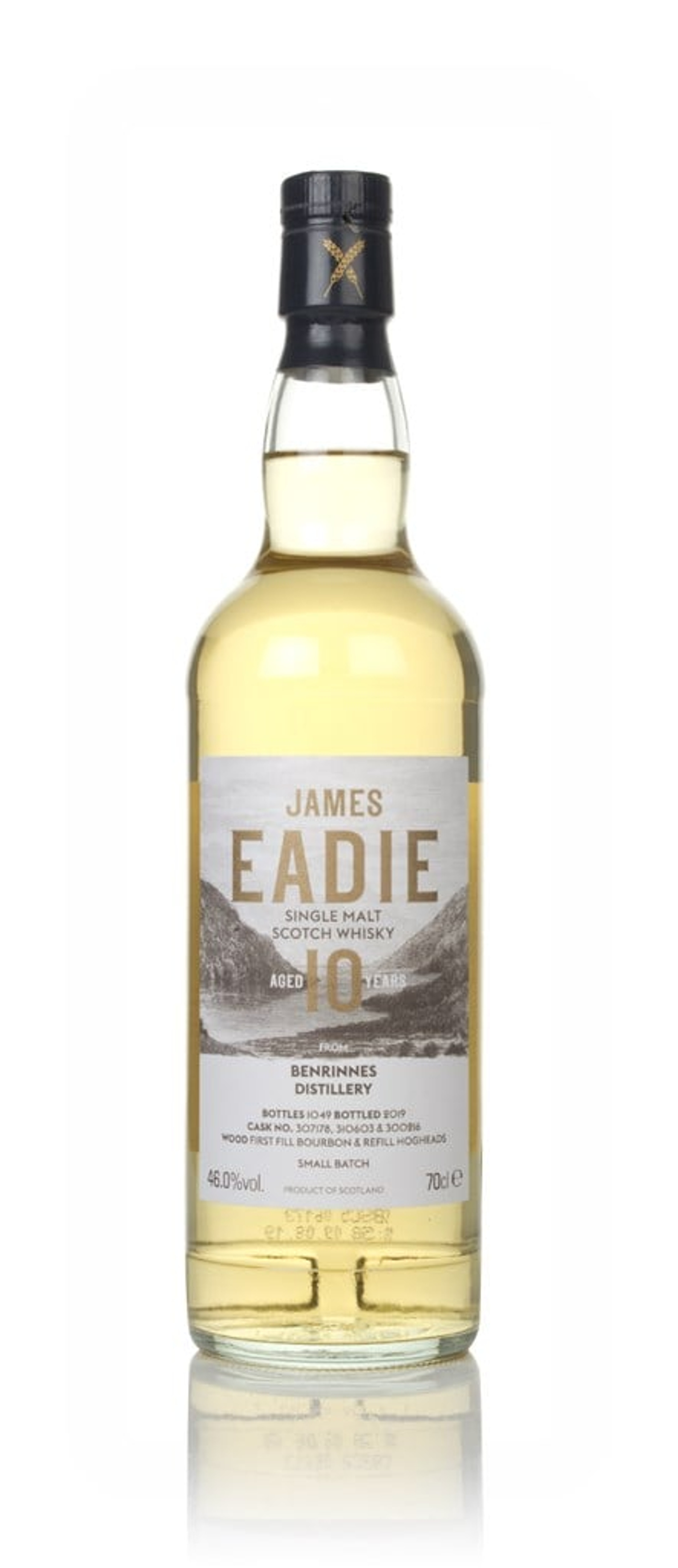 Benrinnes 10 Year Old (casks 307178, 310603 & 300216) - Small Batch (James Eadie) 70cl