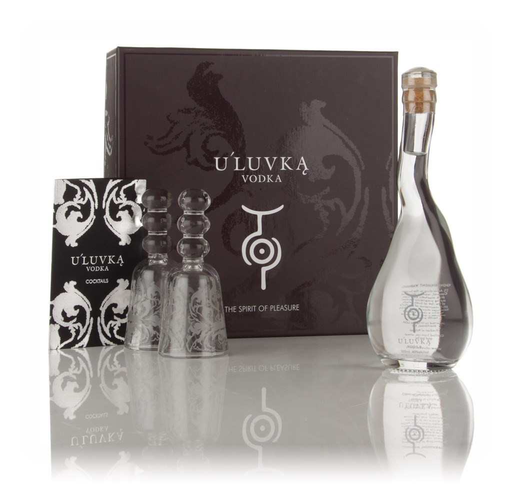 U'Luvka Vodka Gift Pack with 2x Glasses (10cl)