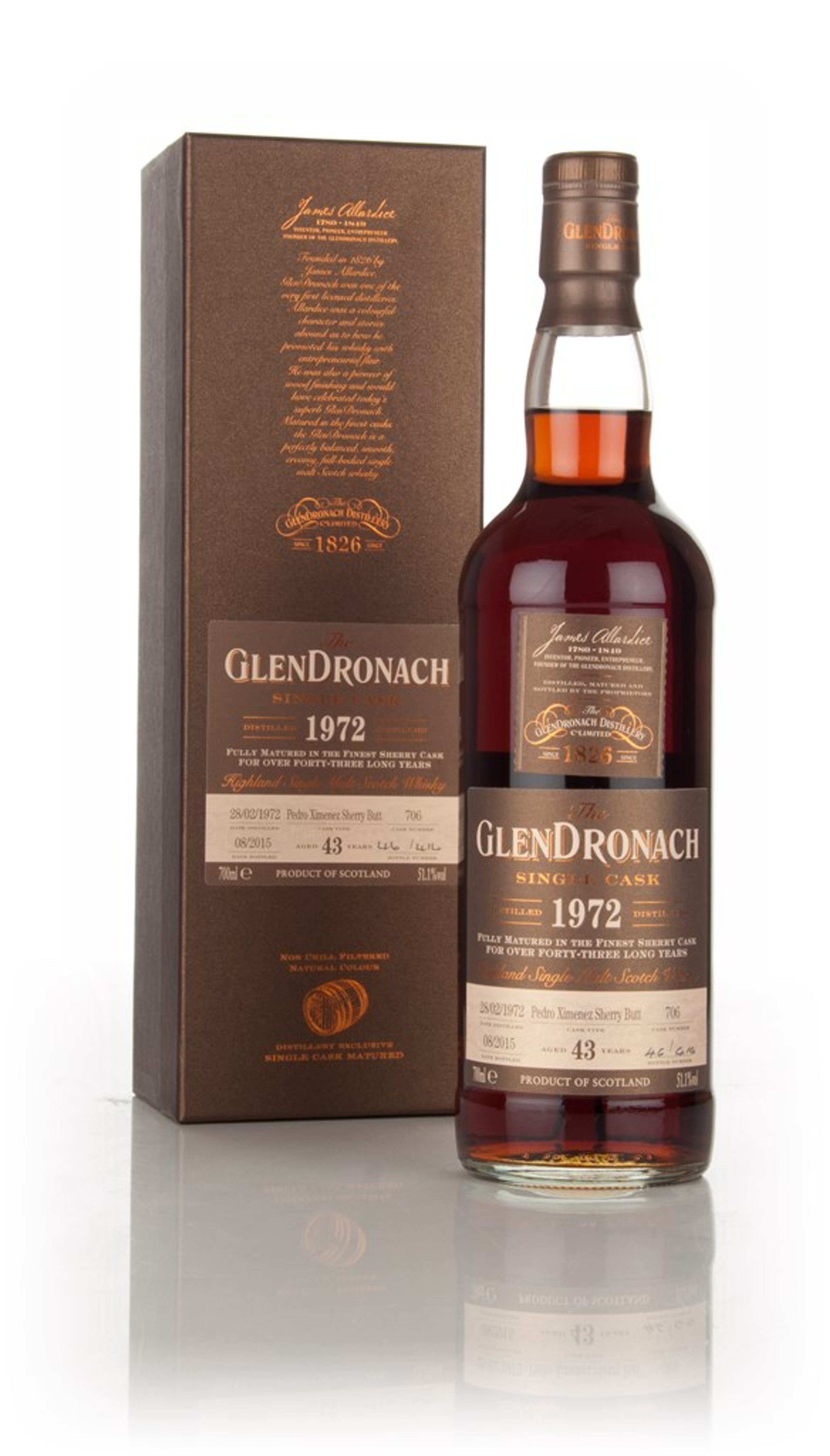GlenDronach 43 Year Old 1972 (cask 706) - Batch 12 70cl