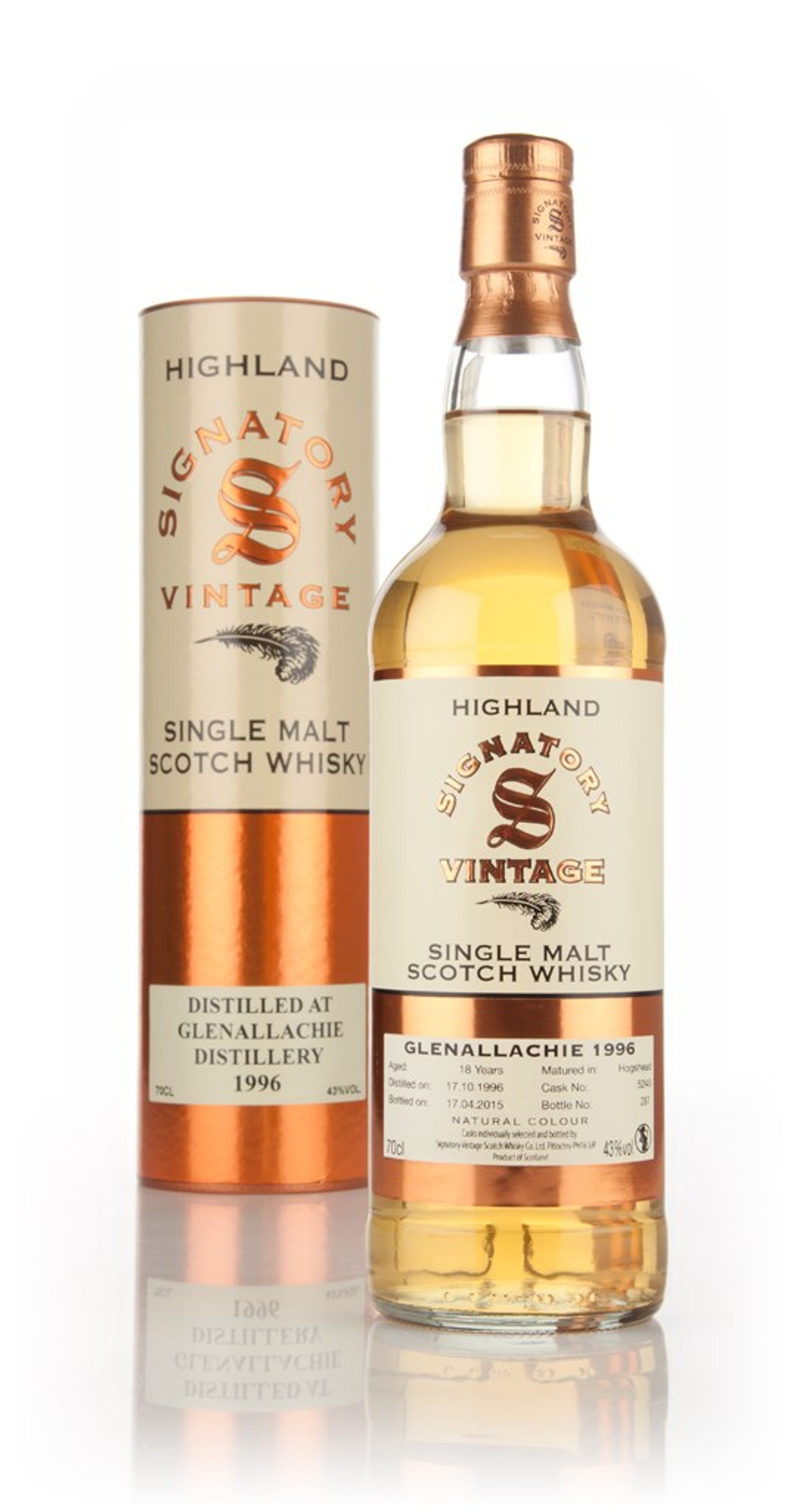 Glenallachie 18 Year Old 1996 (cask 5240) (Signatory) 70cl