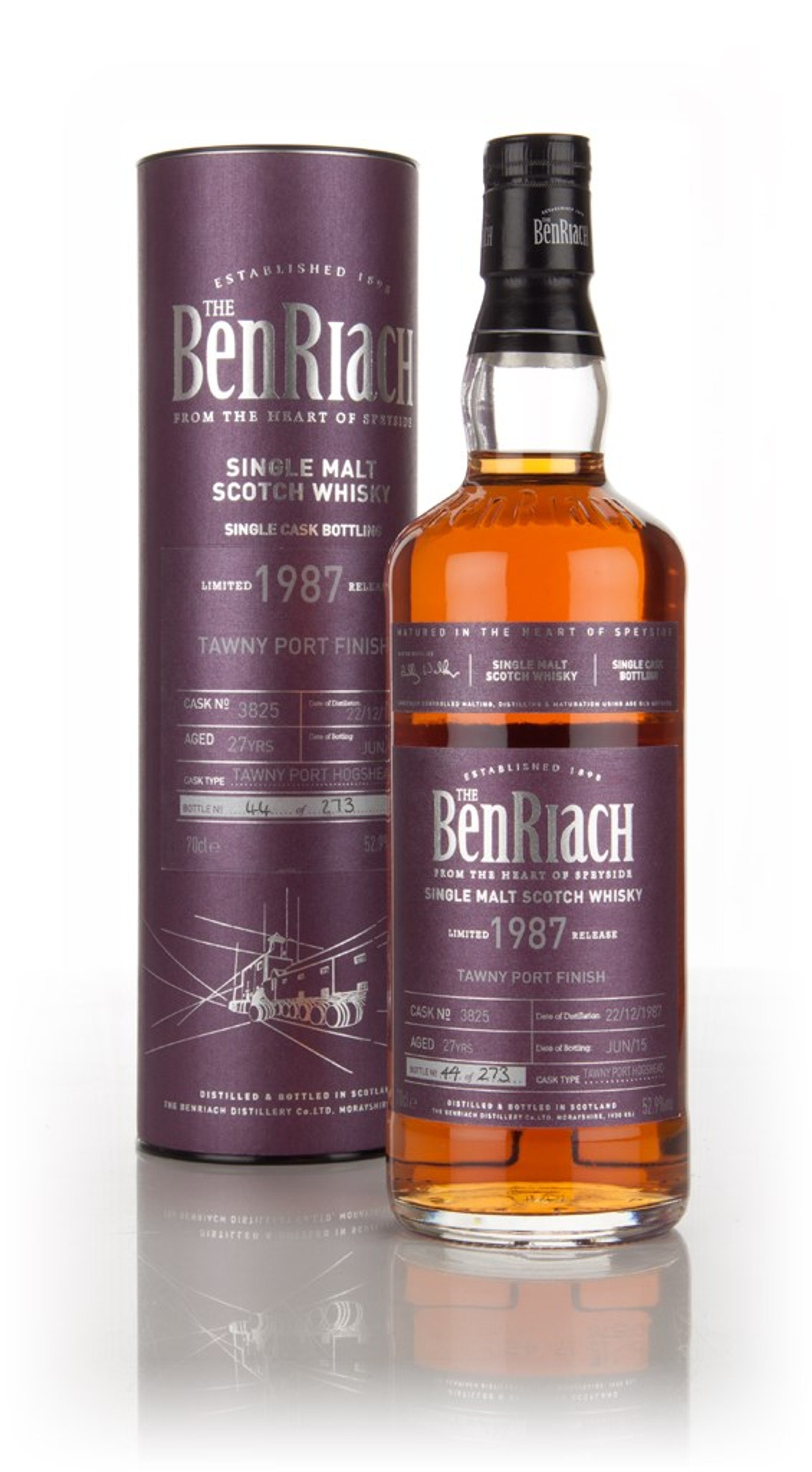BenRiach 27 Year Old 1987 (cask 3825) - Tawny Port Cask 70cl
